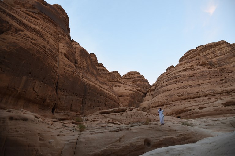 The average rainfall in Saudi Arabia is only about 100mm per year (AFP)