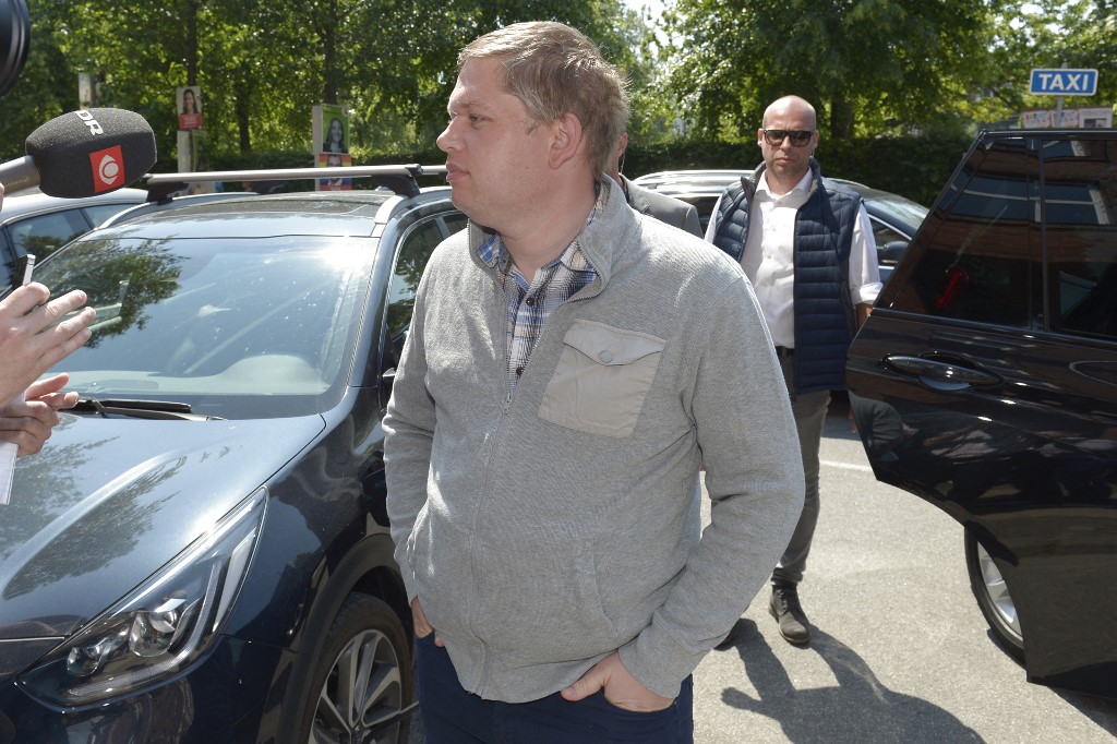 Le chef du parti Ligne dure, Rasmus Paludan, photographié en juin 2019, est à l’initiative d’une tournée afin de brûler des exemplaires du Coran (AFP)