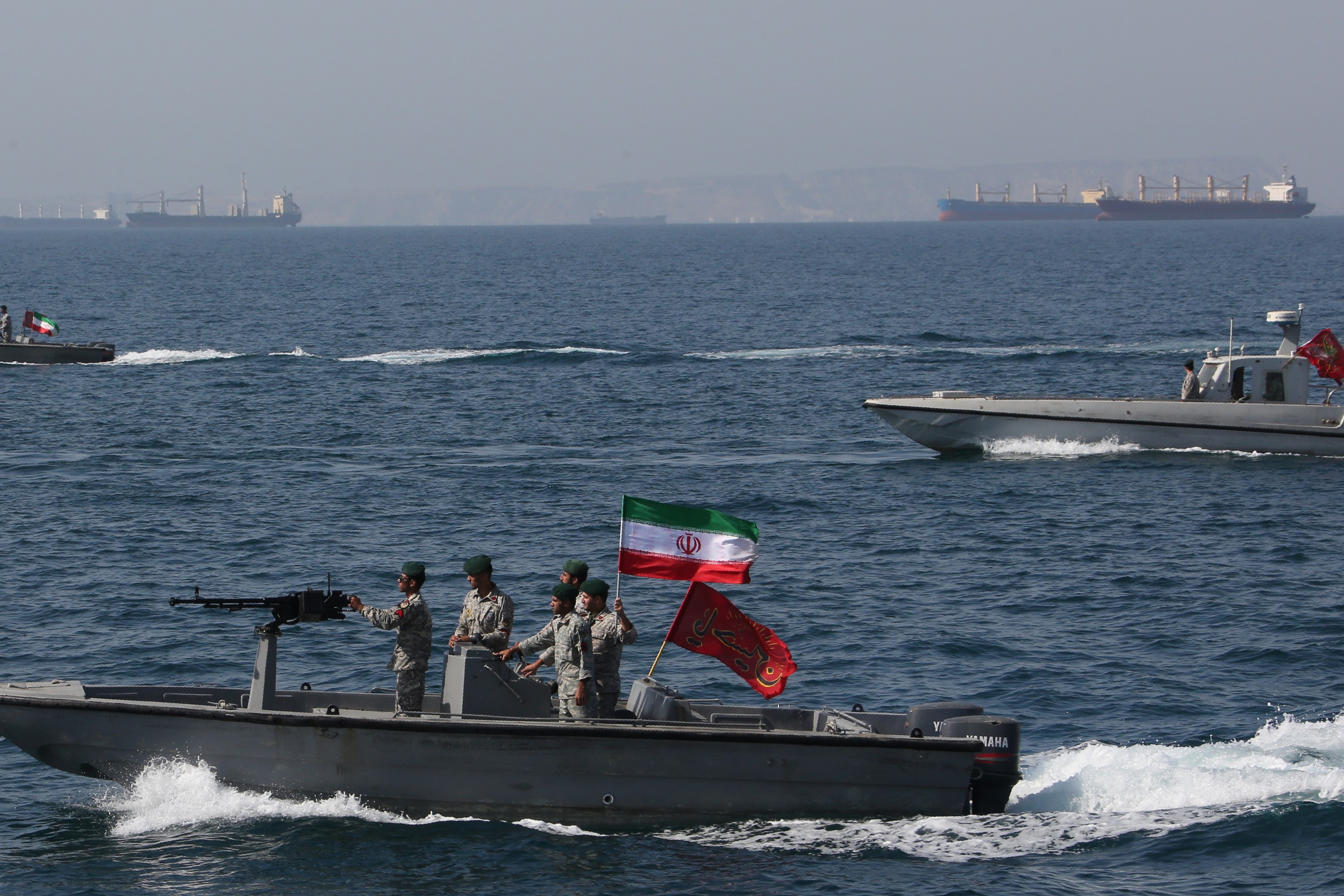 In this file photo taken on April 30, 2019, Iranian soldiers take part in the 