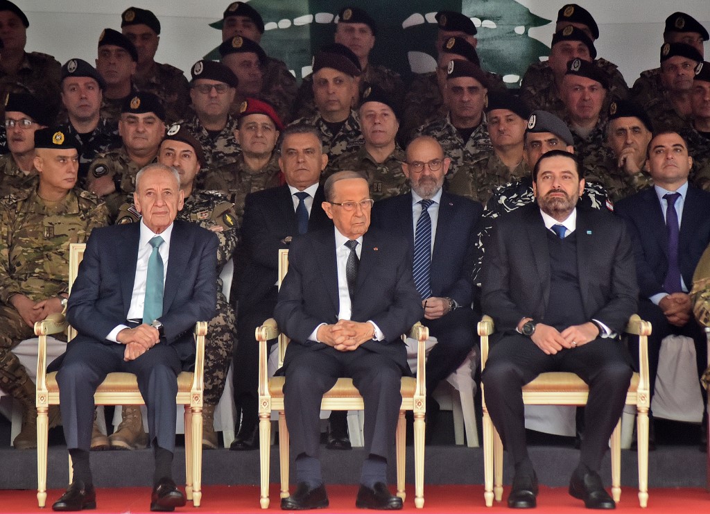 Lebanon's government was forced to scale down its annual military parade to mark the country's independence (AFP)