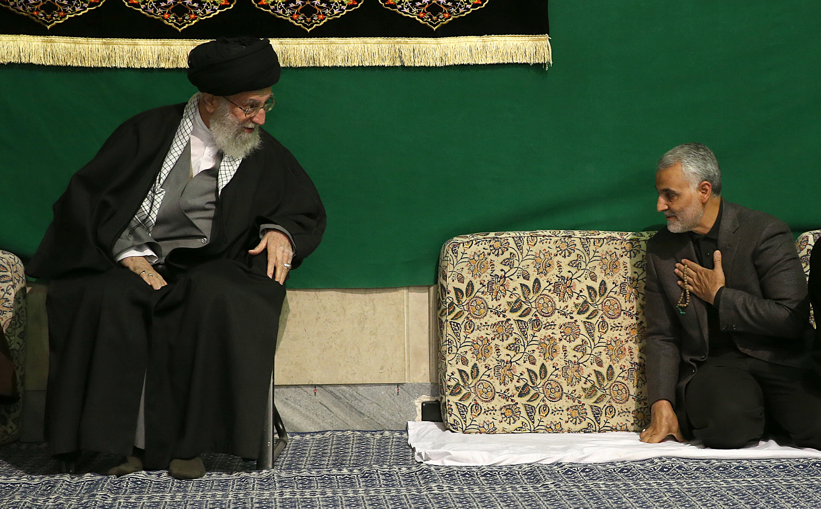 Iran's supreme leader Ayatollah Ali Khamenei with Qassem Soleimani (AFP)