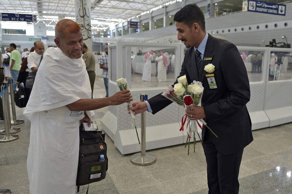 Saudi Arabia has begun welcoming pilgrims attending the annual Hajj pilgrimage for the first time since the coronavirus (AFP)
