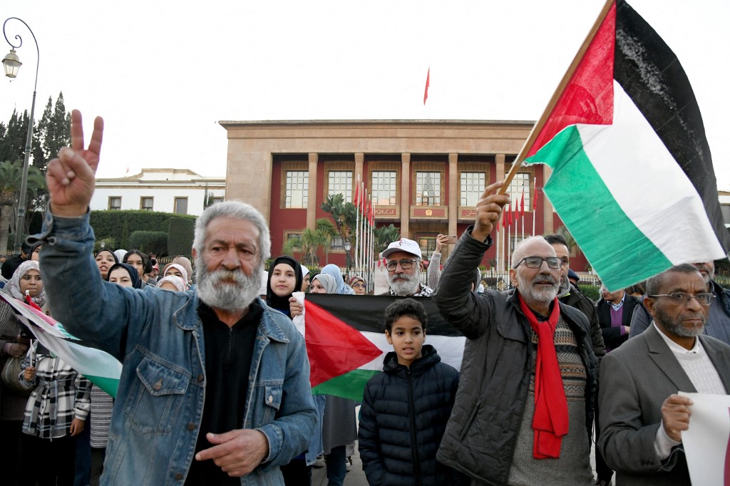 Moroccans protest