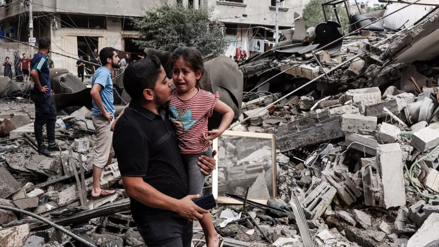 gaza baby crying