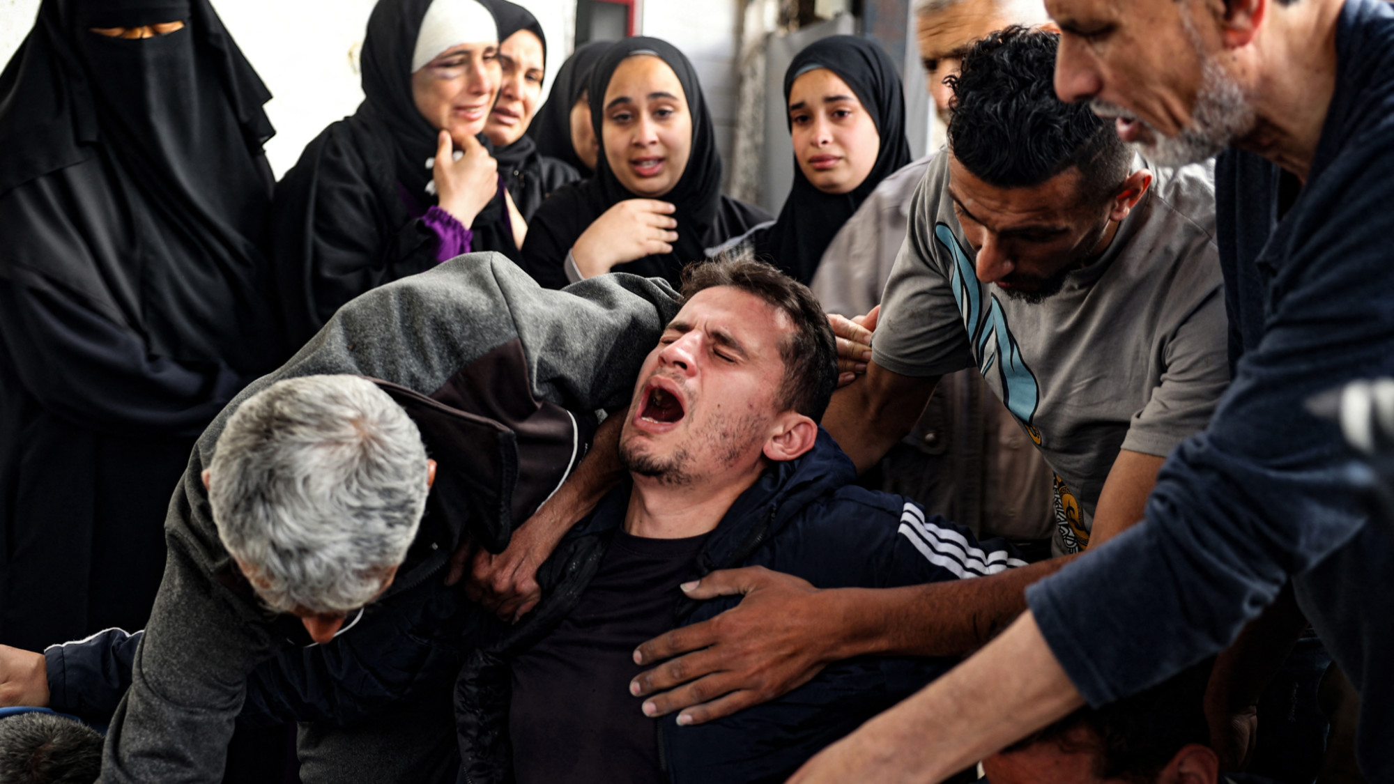 One of the strikes hit a home belonging to the Radwan family, killing nine people (AFP)