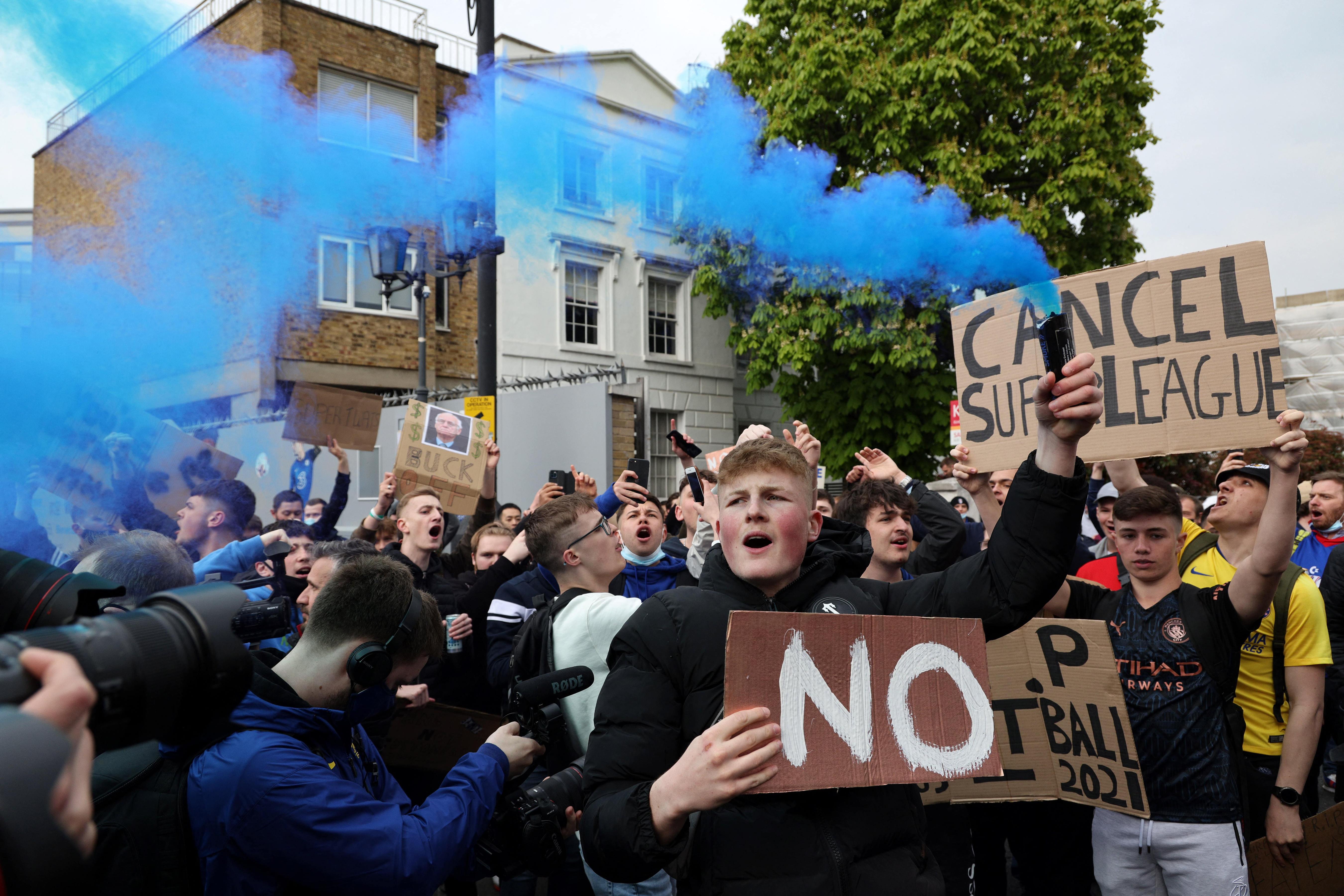 protests against super league