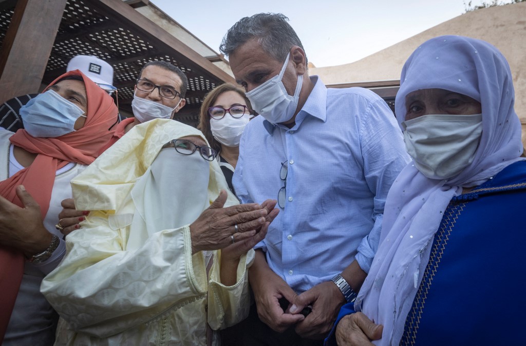 Aziz Akhannouch at a meeting in Rabat on 2 September, 2021 (AFP/Fadel Senna) 