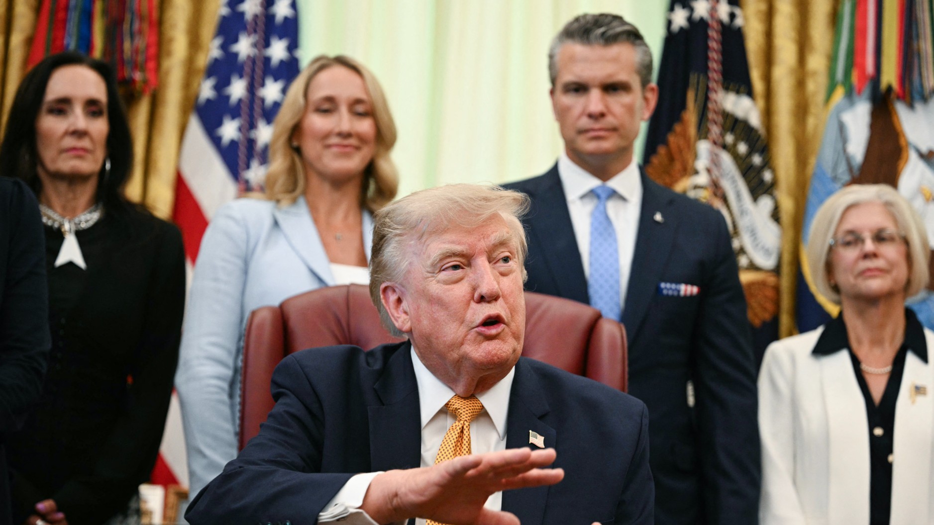 US President Donald Trump speaks after signing an executive order in the Oval Office of the White House in Washington, DC, on August 3, 2026 Jim WATSON / AFP