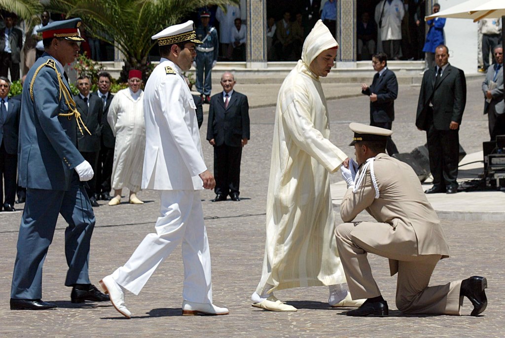 The Feast of the Throne takes place at the palace in Tetouan in 2002 (AFP)