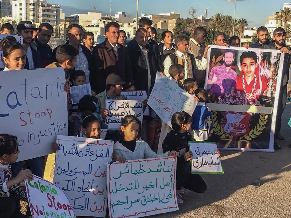 Libyan footballers held in Italy