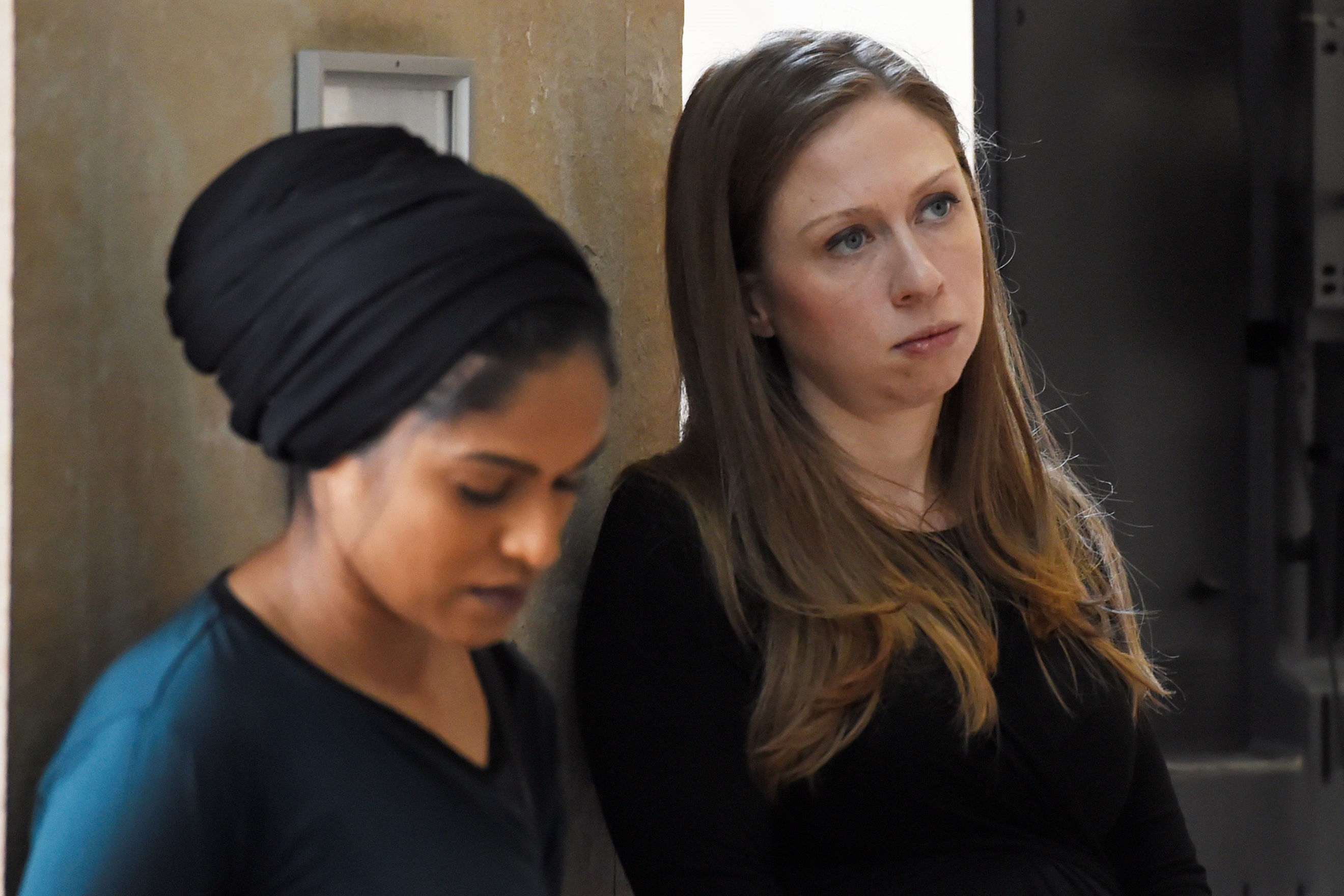 Chelsea Clinton attends a vigil held at NYU Kimmel Center to mourn for the victims of the Christchurch mosque attack in New Zealand, in New York City, 15 March (REUTERS)
