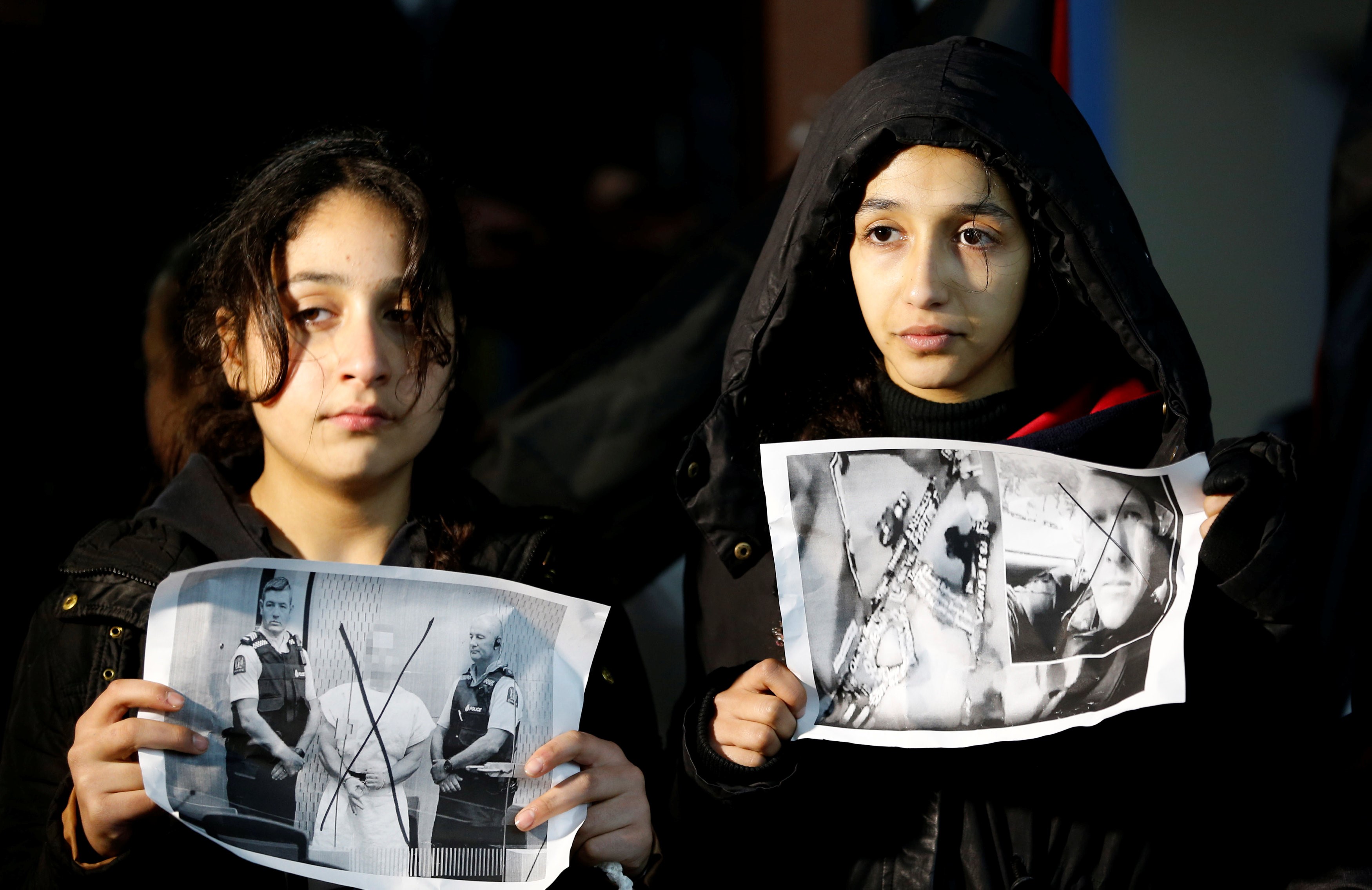  Palestinians take part in a protest against the Christchurch mosque attack in New Zealand, in Bethlehem in the Israeli-occupied West Bank March 17 (REUTERS)