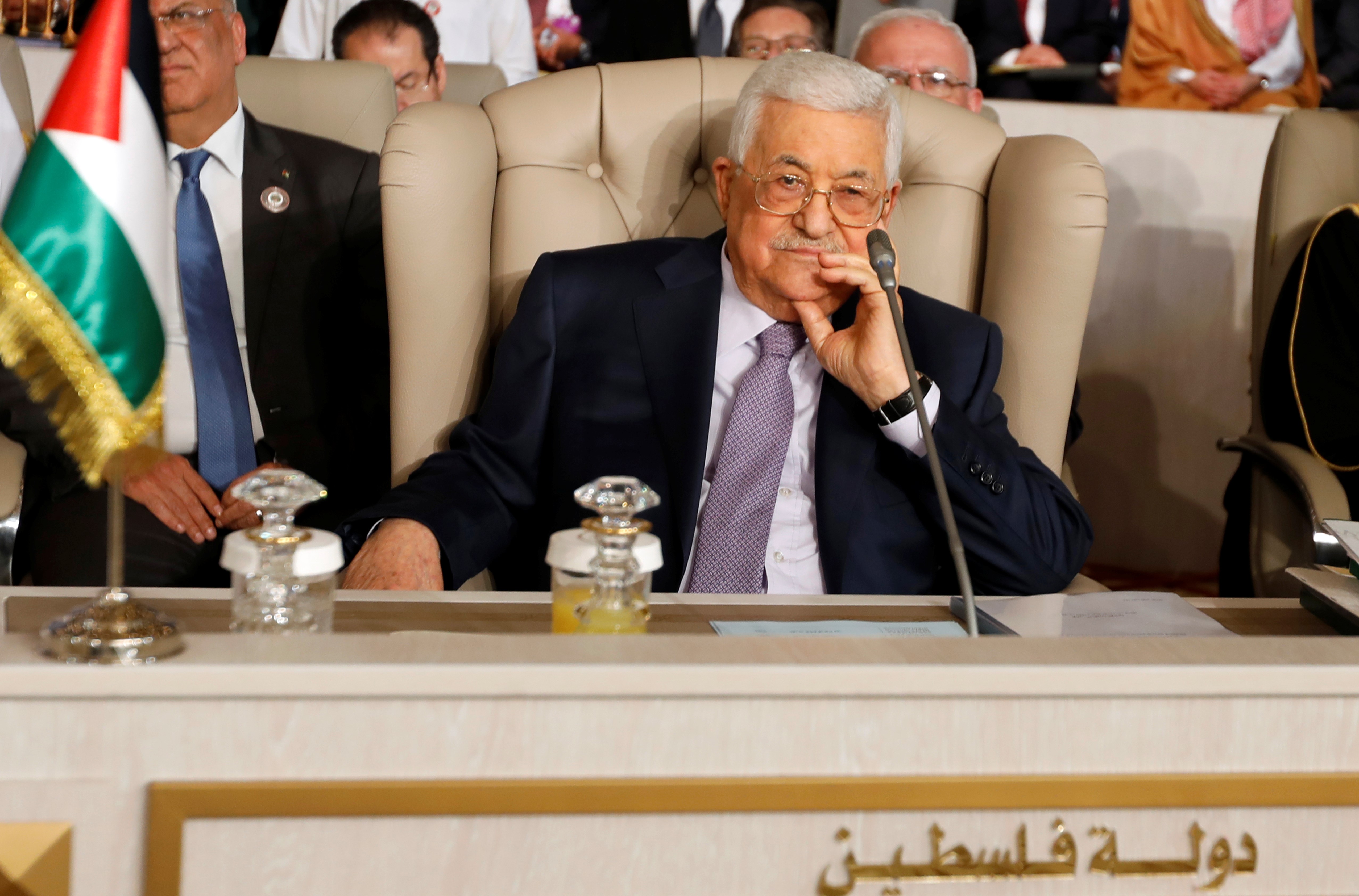 Palestinian President Mahmoud Abbas attends the 30th Arab Summit in Tunis, Tunisia March 31, 2019