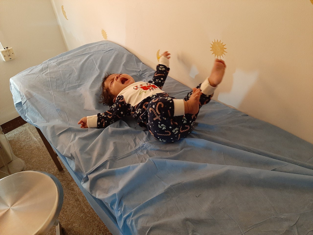 A baby with heart problems brought in for treatment at the hospital (MEE/Alex MacDonald)