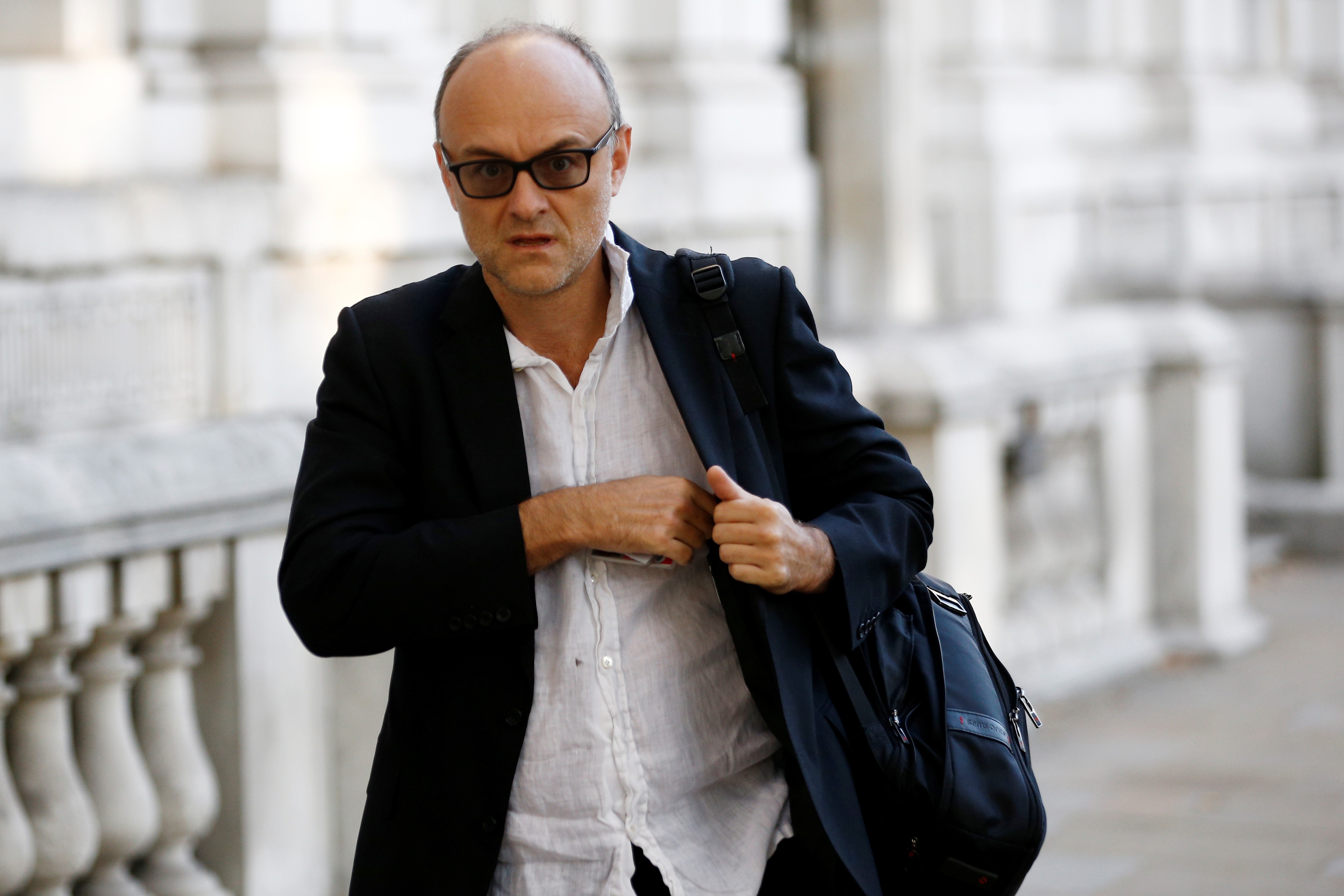 Dominic Cummings, special advisor for Britain's Prime Minister Boris Johnson, walks along Whitehall in London, Britain, September 10, 2020
