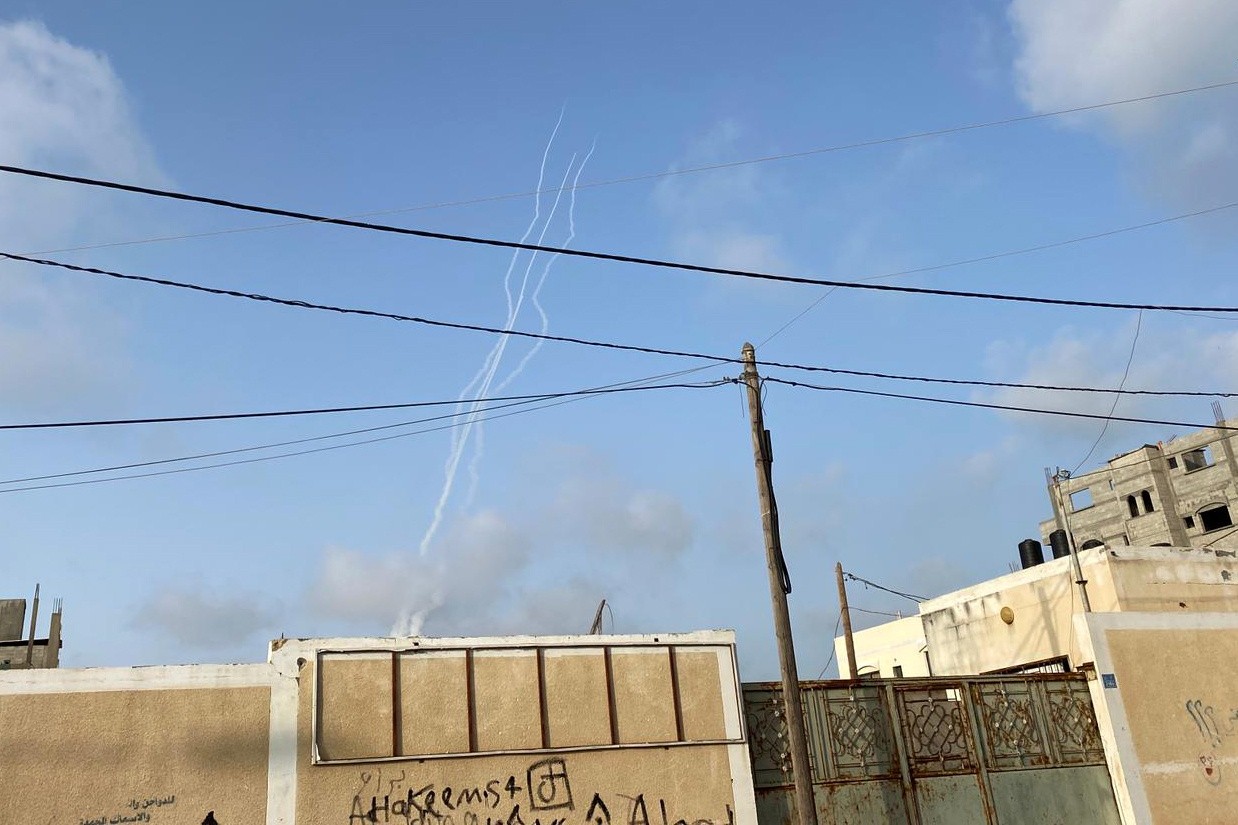 Rockets are launched into Israel amid Jerusalem's tension, in Gaza (Reuters)