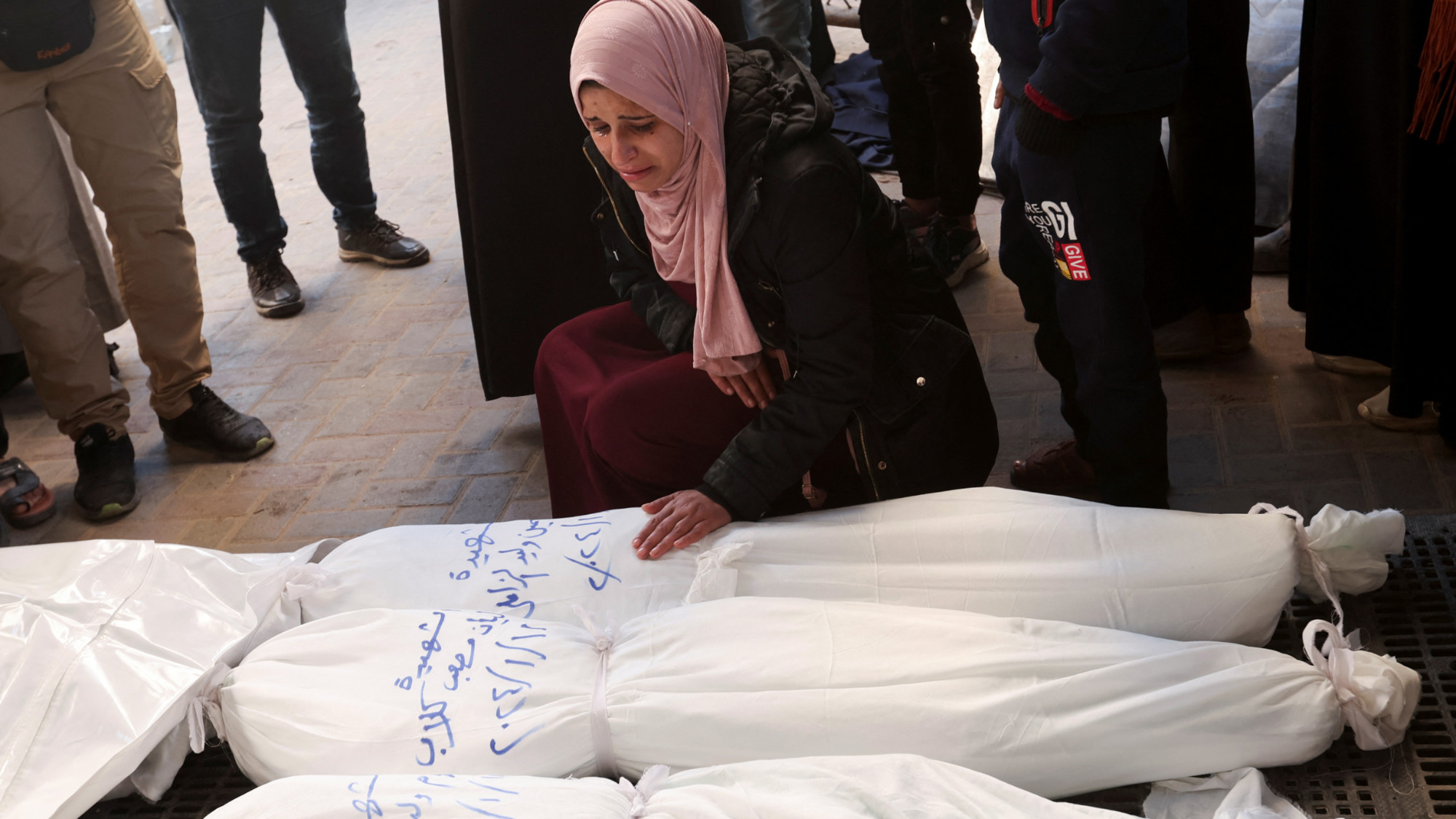 The victims were mostly relatives (Ibraheem Abu Mustafa/Reuters)
