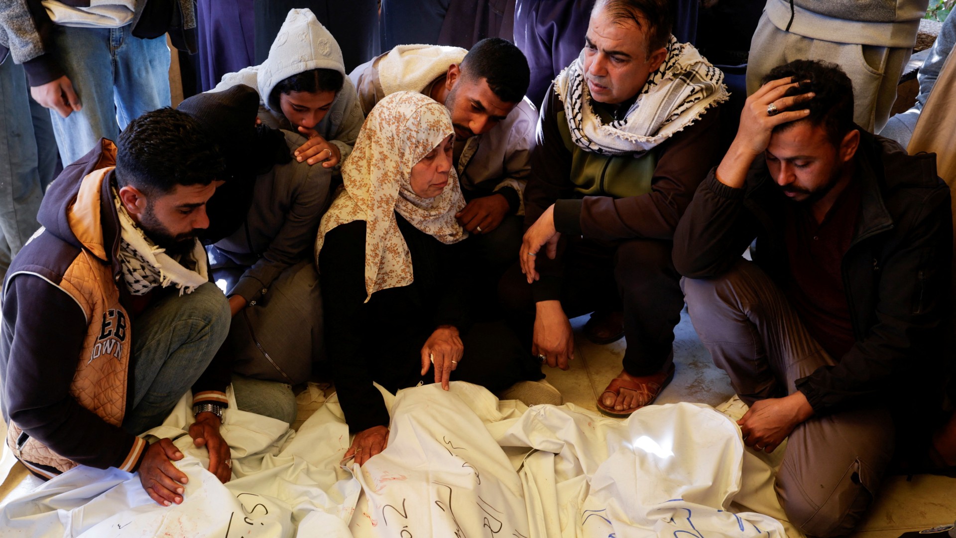 Israeli forces targeted homes and tent camps in Khan Younis on Saturday (Reuters/Hatem Khaled)