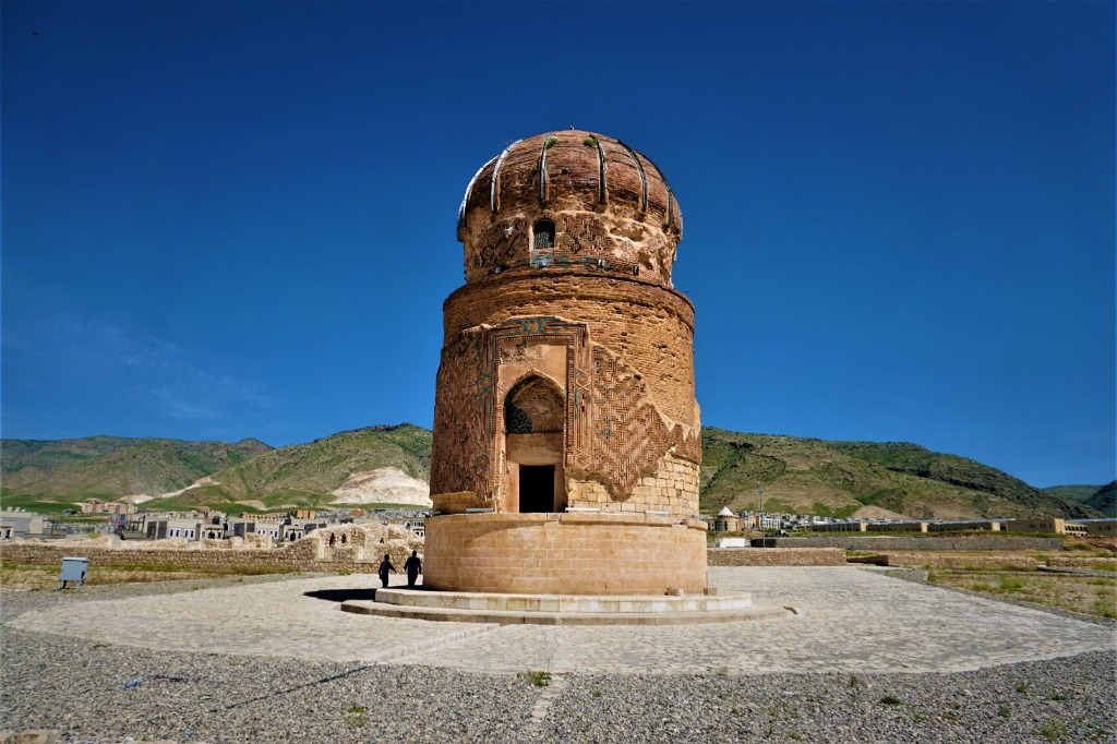The 15th century, 1,100 tonne tomb of Zeynel Beyis seen in its new home in the Archeopark. (MEE/Nimet Kirac)