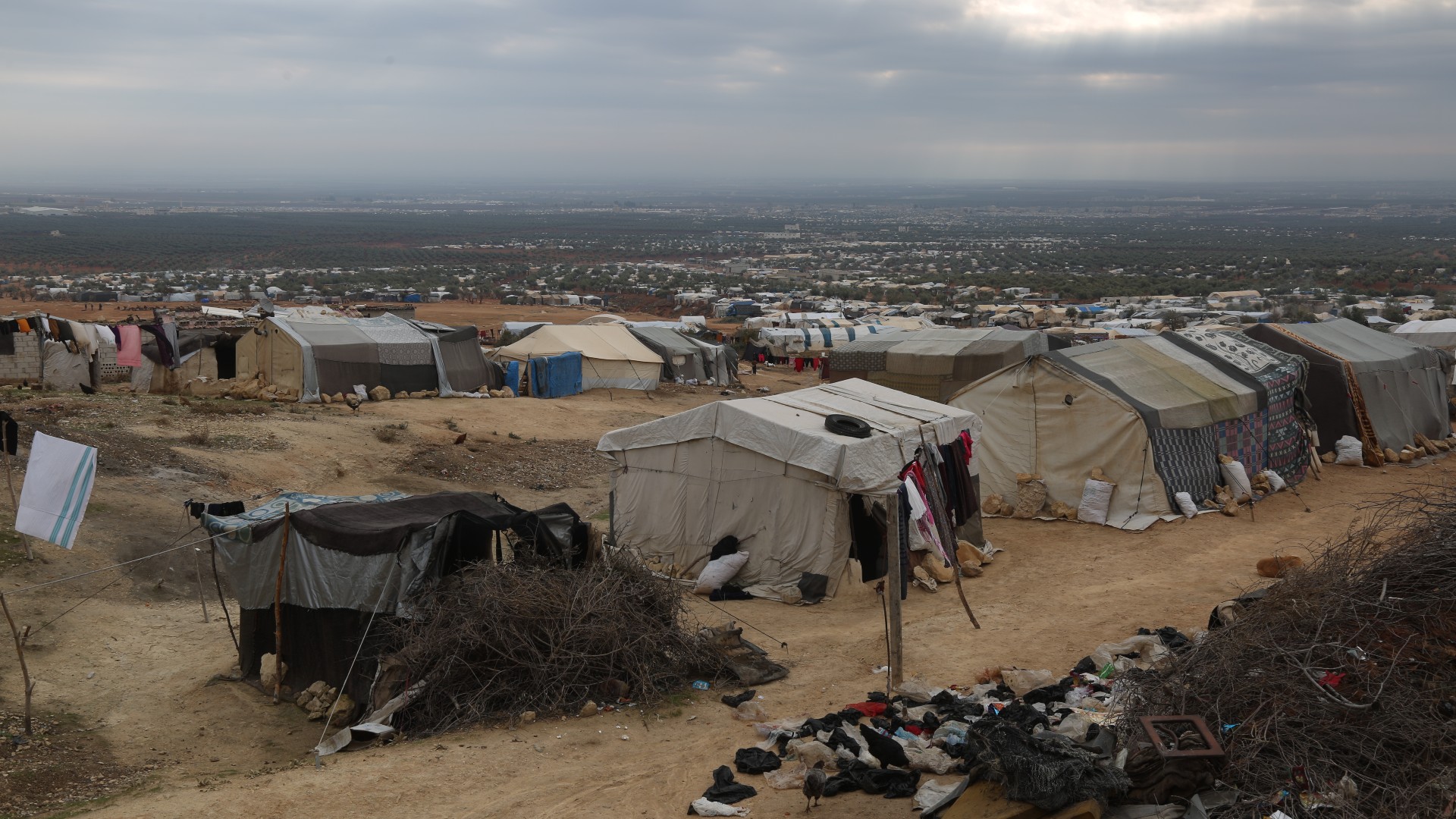Jabal Bursaya camp near the Bab al-Salama border crossing (MEE/Ali Hajj Suleiman)