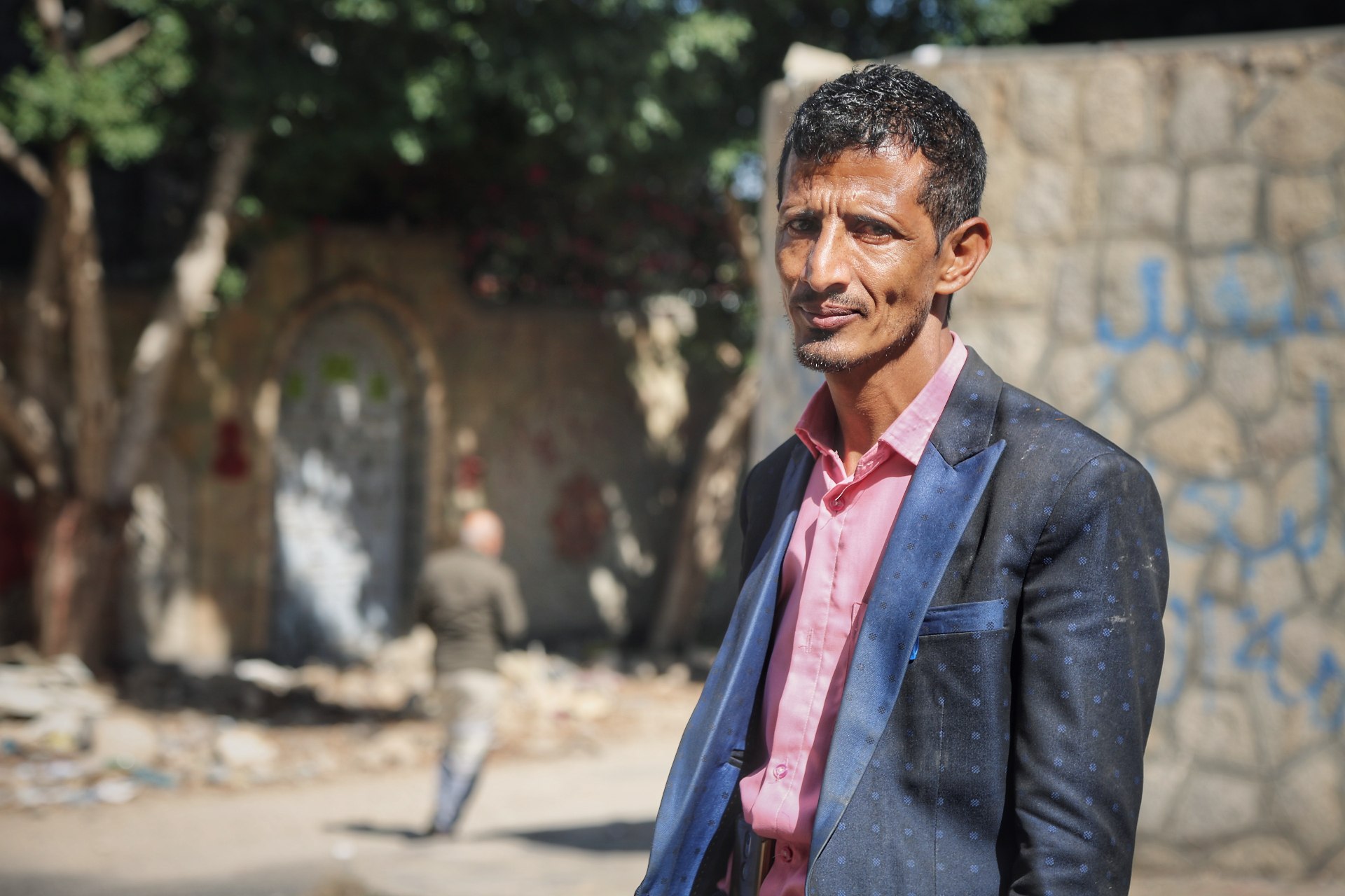 Saleh al-Hajj lost his son and his business when shelling rained down on his home (MEE/Khalid al-Banna)