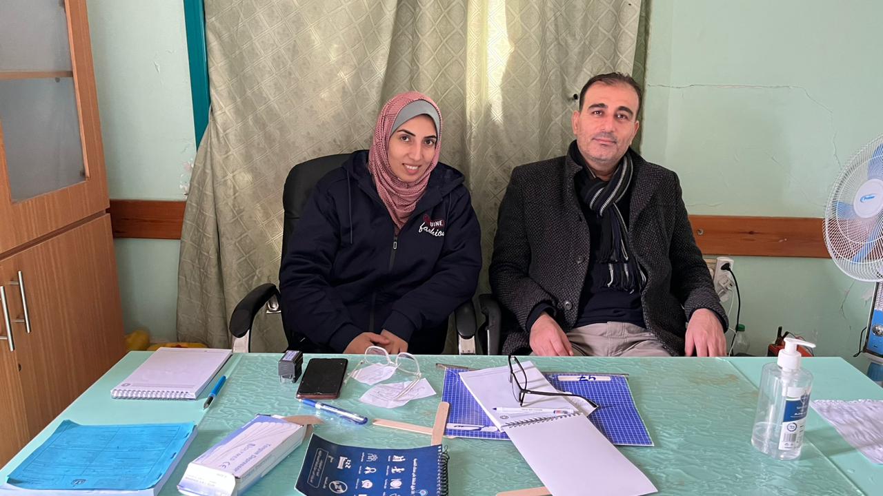 Dr Mona Matar in the Maghazi refugee camp clinic (MEE/Aseel Mousa)