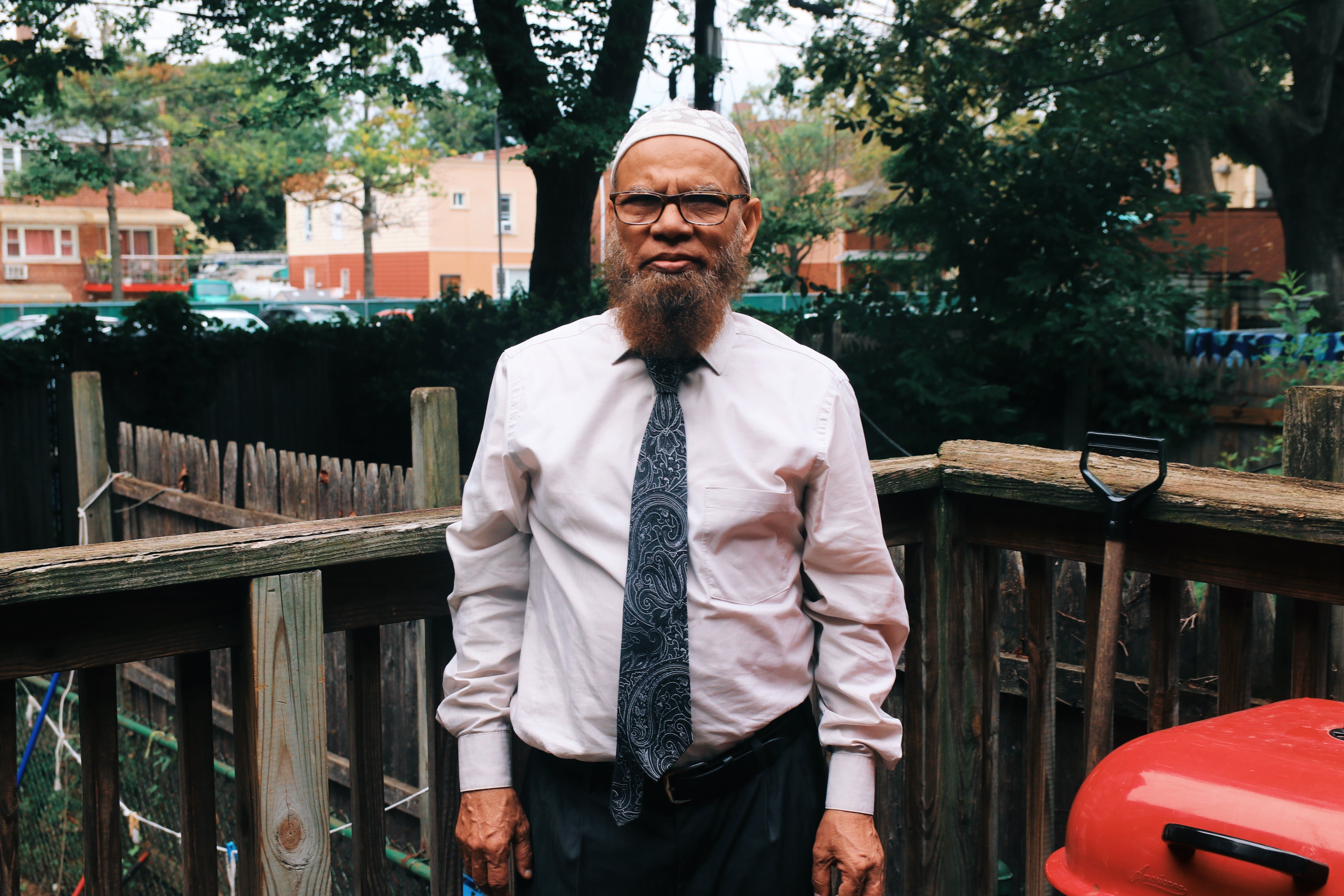 Anwarul Huque told people in the community to stay at his house because they were so afraid (MEE/Zainab Iqbal)