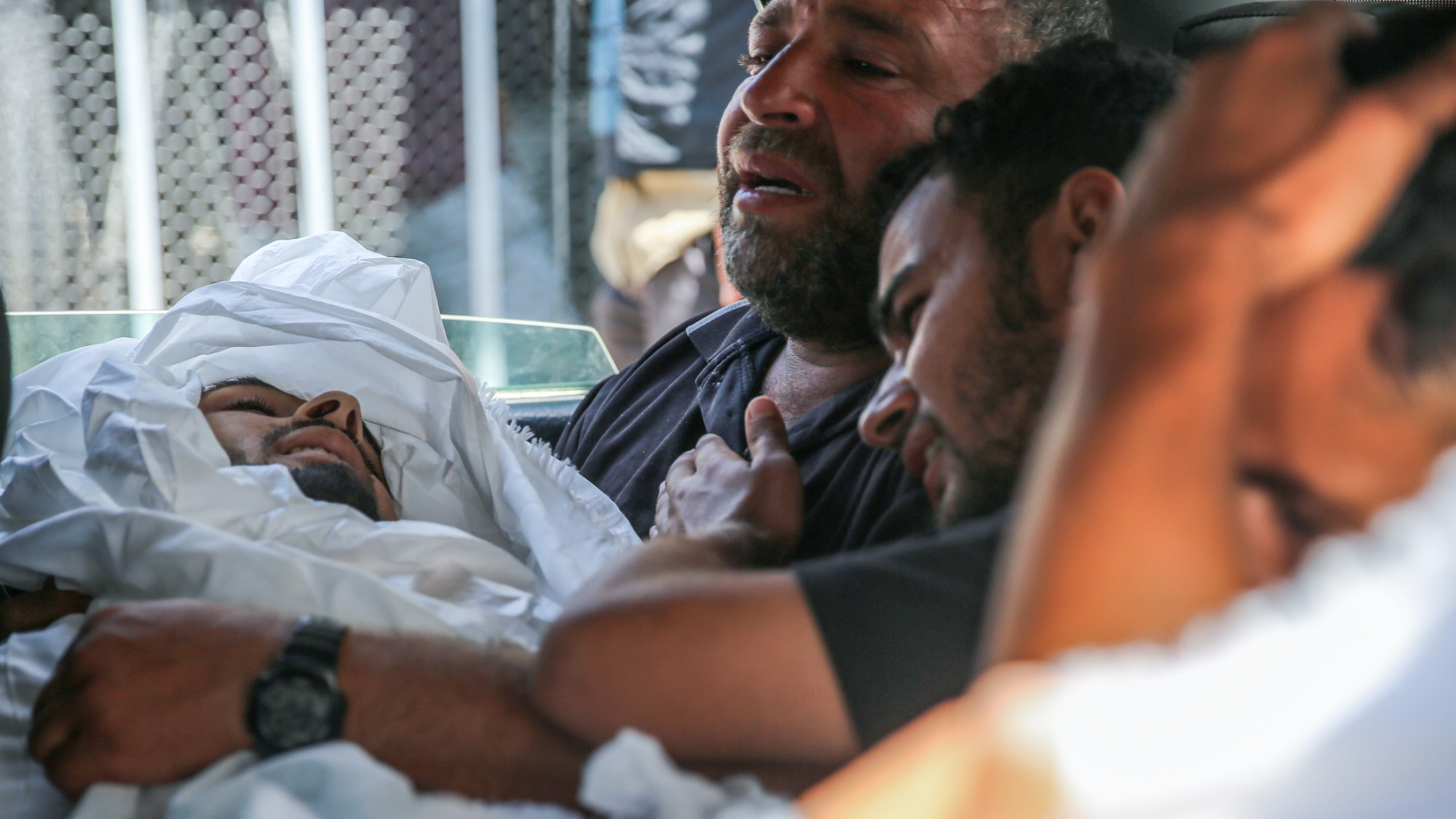 Some of those killed on Friday were fishermen shelled by Israeli warships on the beach of Deir al-Balah (MEE/Mohammed al-Hajjar)