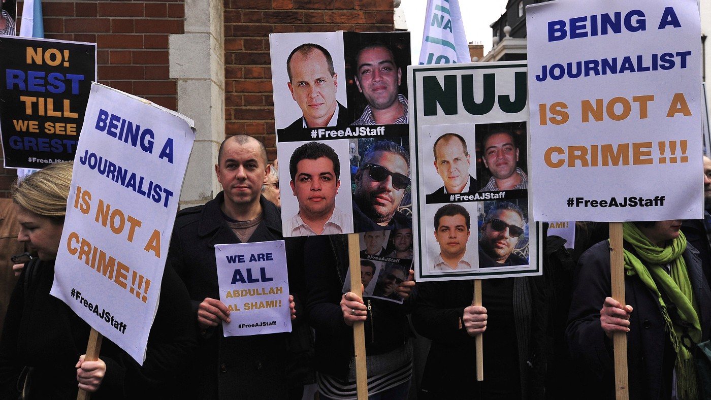 Egypt journalist protest