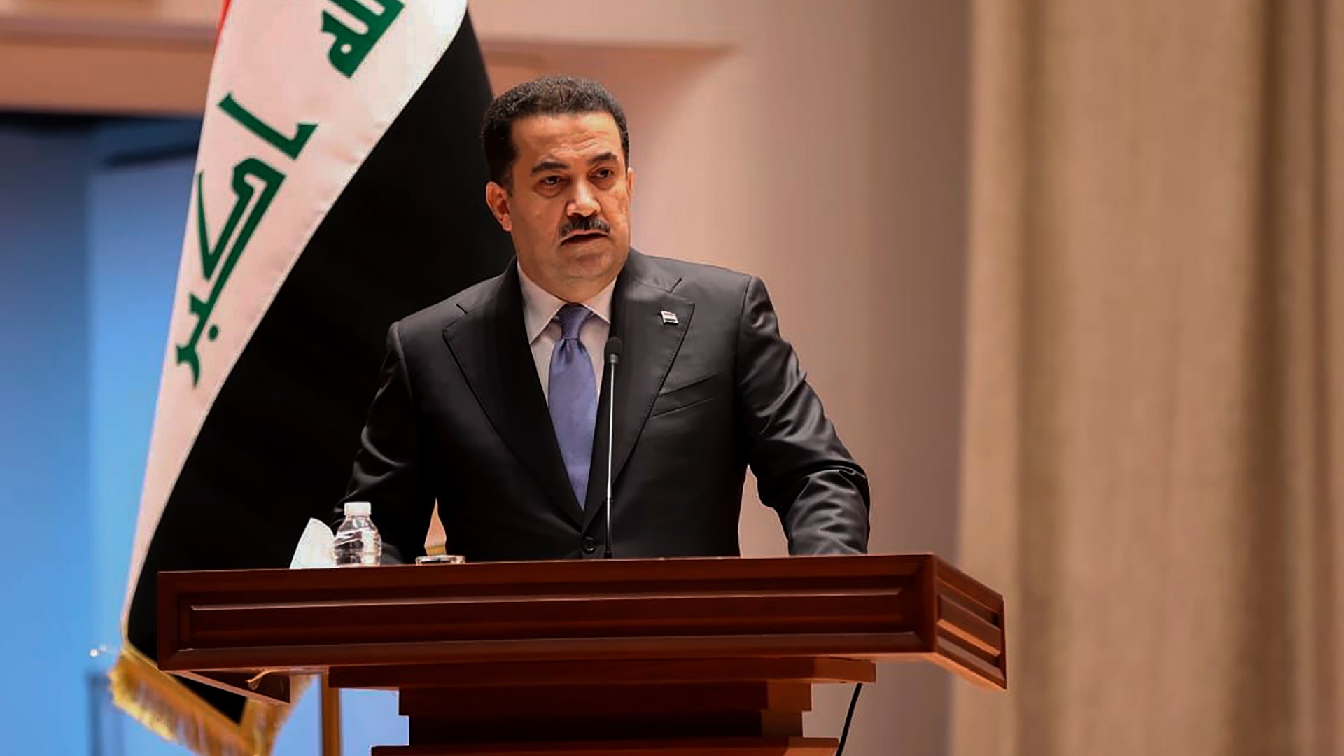 Prime Minister Mohammed Shia al-Sudani wants to take the Hashd al-Shaabi under his complete control (AP)