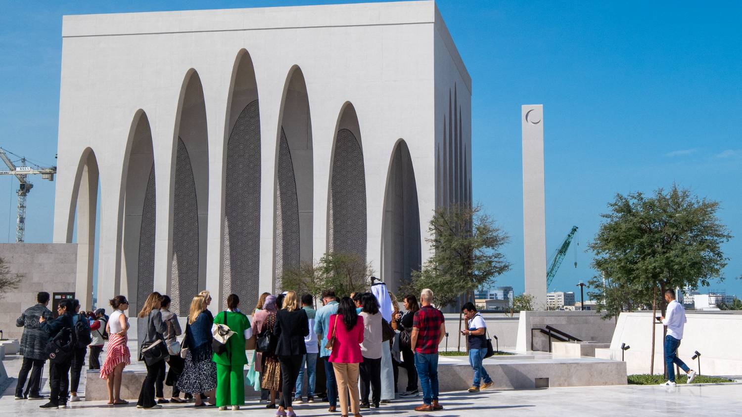 The Imam al-Tayeb Mosque is one of several places of worship featured in the multi-faith Abrahamic Family House complex in the UAE (Ryan Lim/AFP)