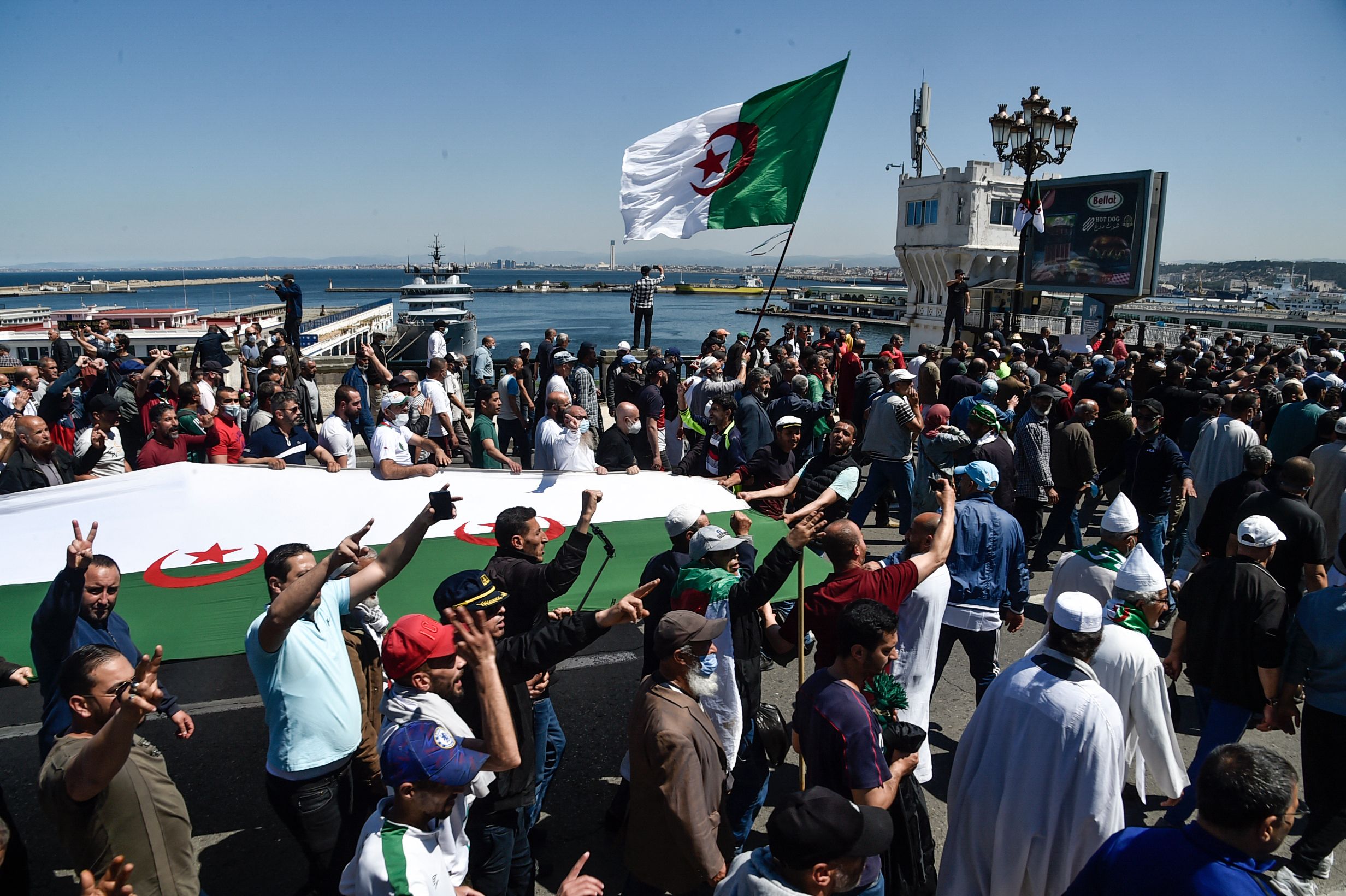 Algeria announced restrictions on weekly protests that started after the departure of former president Abdelaziz Bouteflika two years ago (AFP)