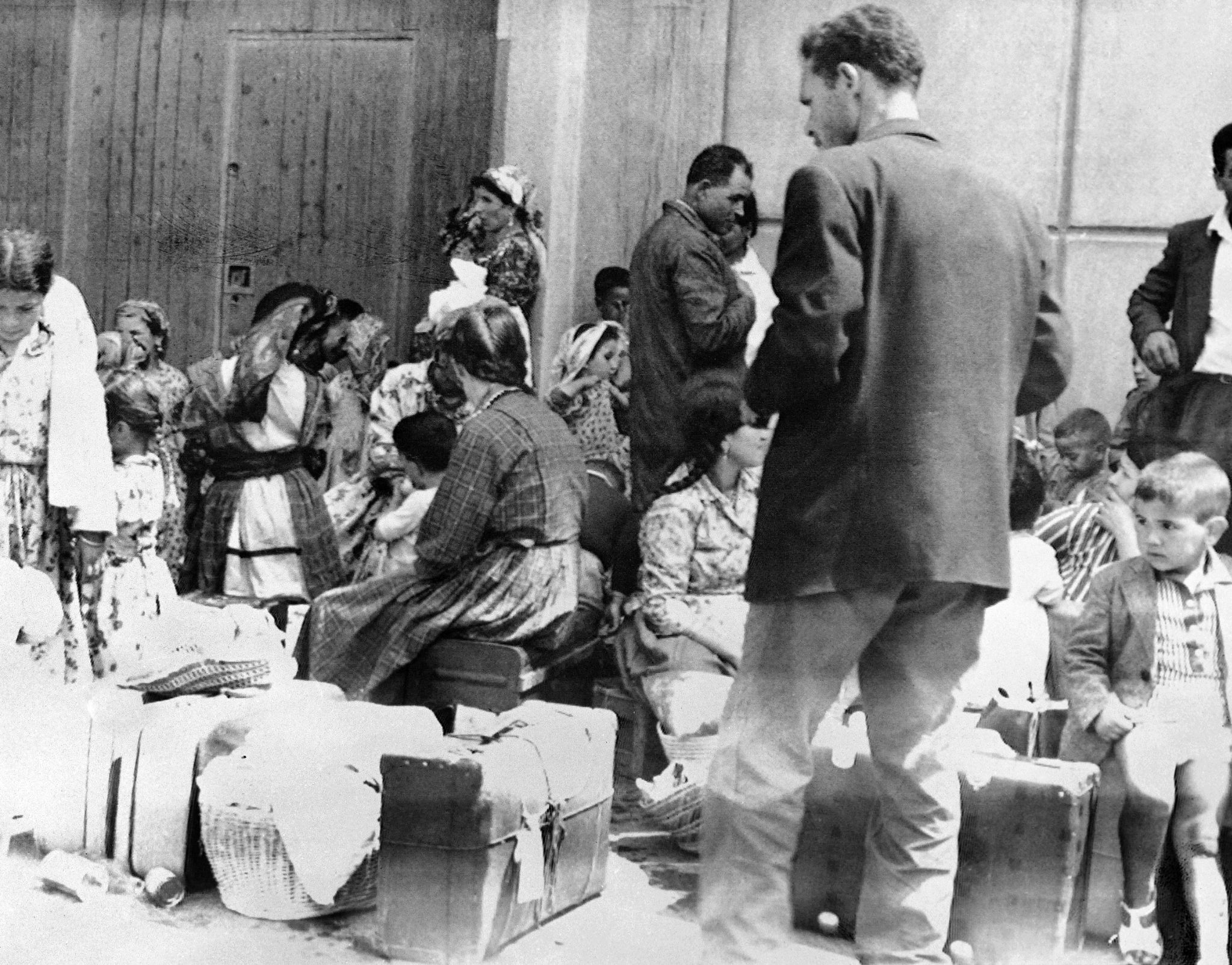 When Algerians Harkis and their families were repatriated from Algeria in 1962 they were sent to the Bourg-Lastic camp in Puy-de-Dôme, central France (AFP)