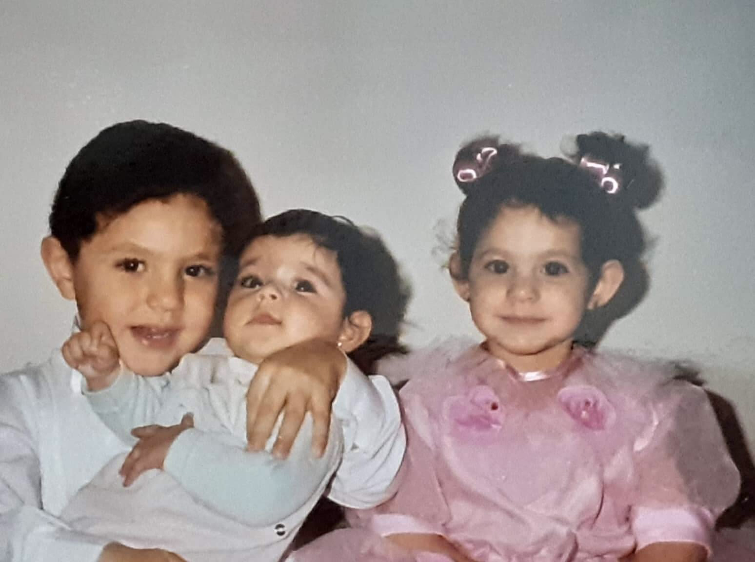 Amer Mango (L) would watch anime shows with his little sisters when they were growing up in Saudi Arabia (Credit: Amer Mago)