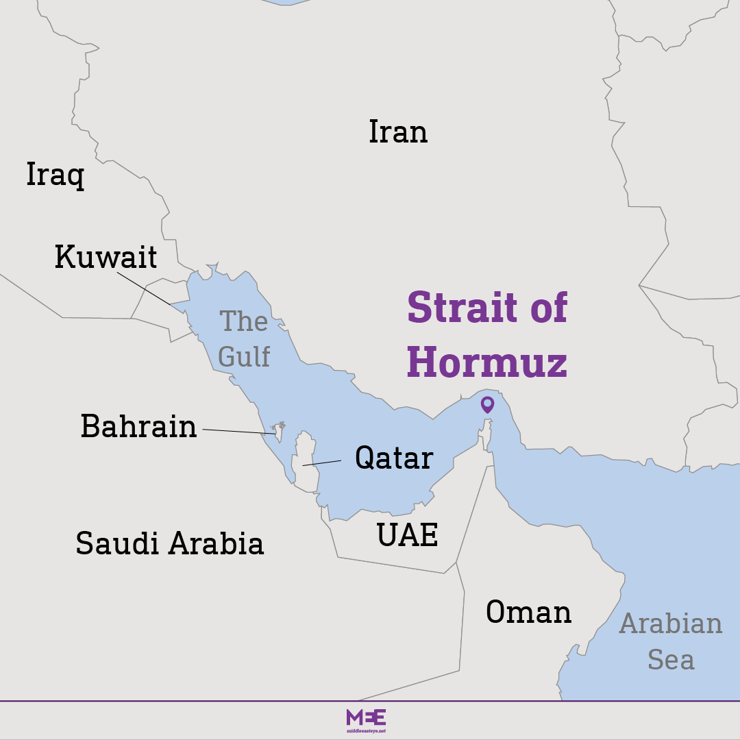 map strait of hormuz
