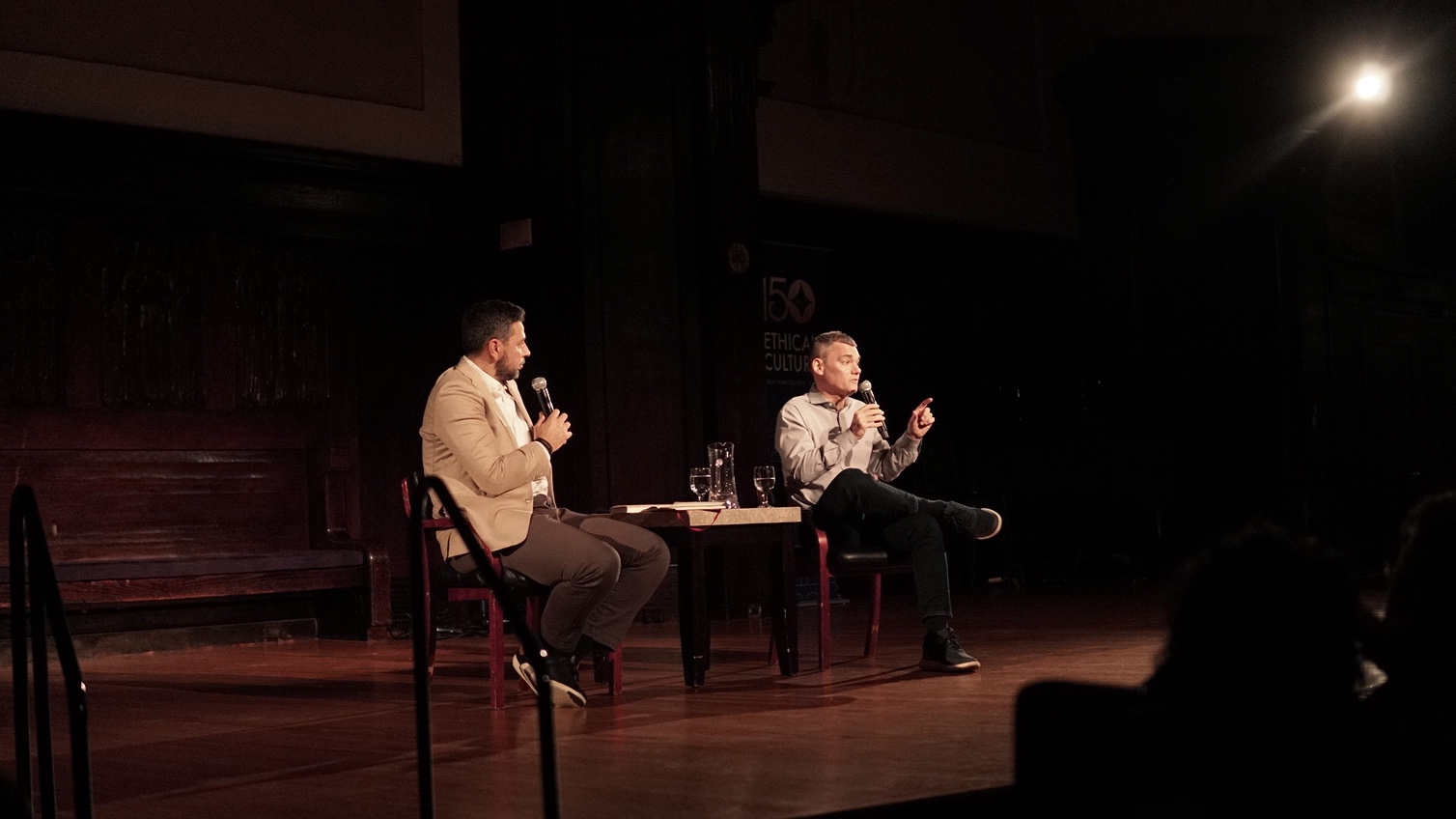 Ayman Mohyeldin interviews Peter Beinart at the launch of the book on January 29, 2025 (MEE) 