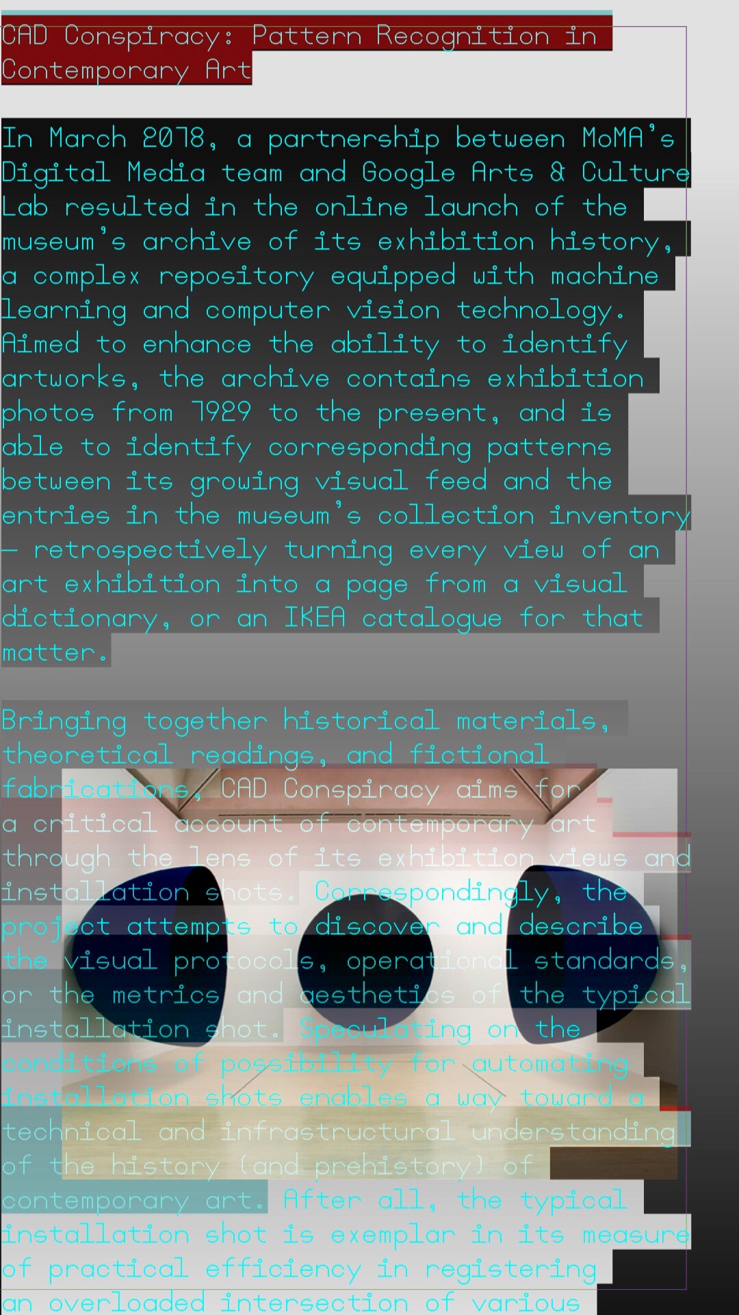 CAD Conspiracy: Pattern Recognition in Contemporary Art by Bahar Noorizadeh and Mahan Moalemi