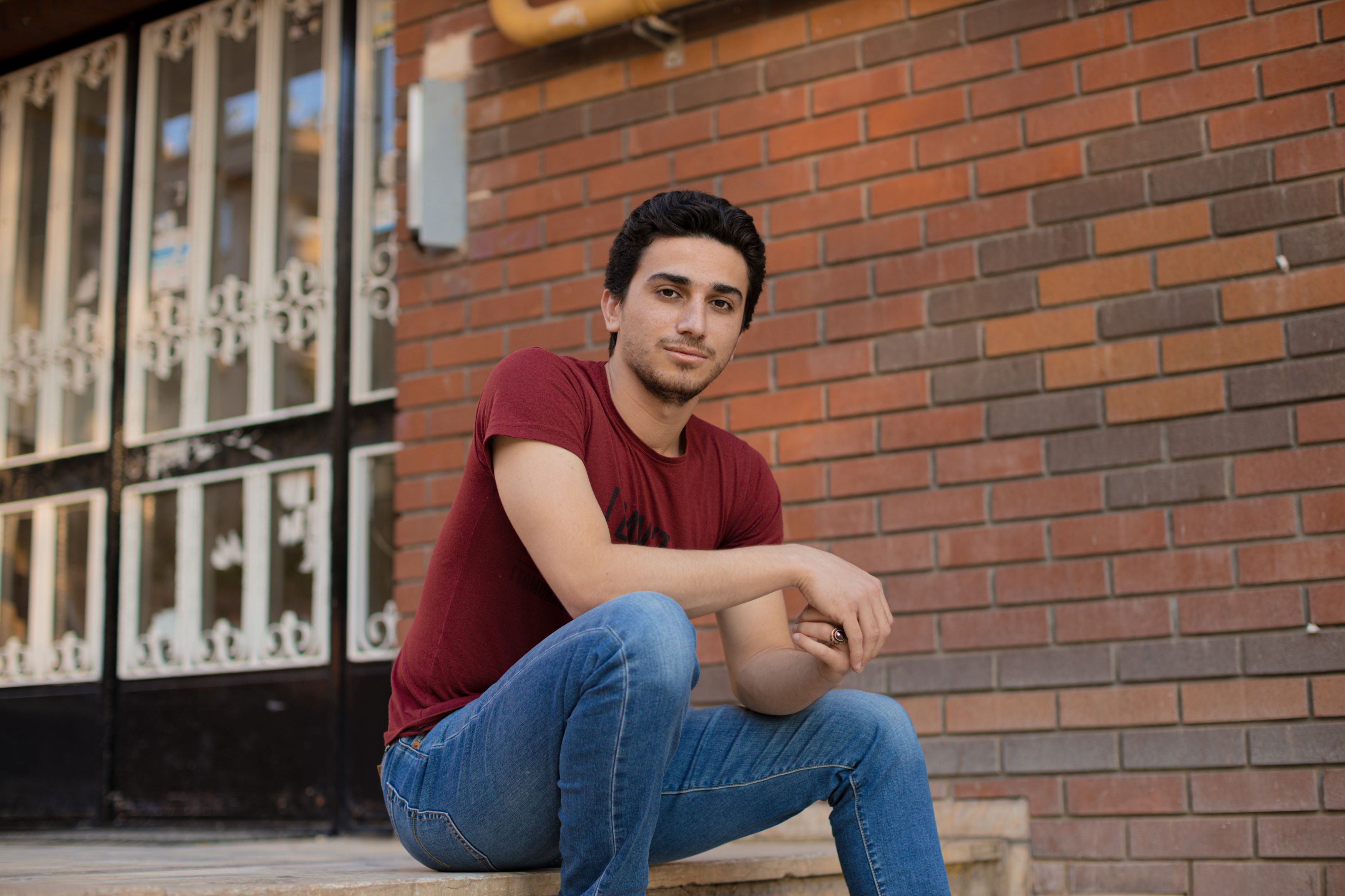 Syrian born and naturalised Turkish citizen Hatim al-Abdullah poses for a portrait in Gaziantep, Turkey on May 2, 2023 (MEE/Carola Cappellari)