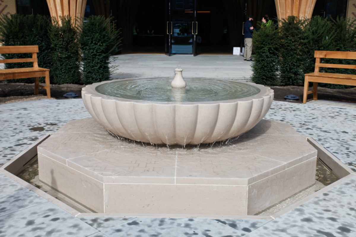 The fountain is central to the Cambridge Mosque garden (Tom Gowanlock)