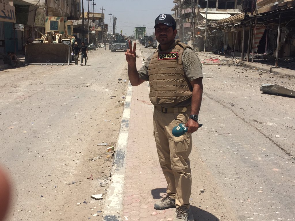 Ali Jawad reporting in the field (Ali Jawad/Twitter)