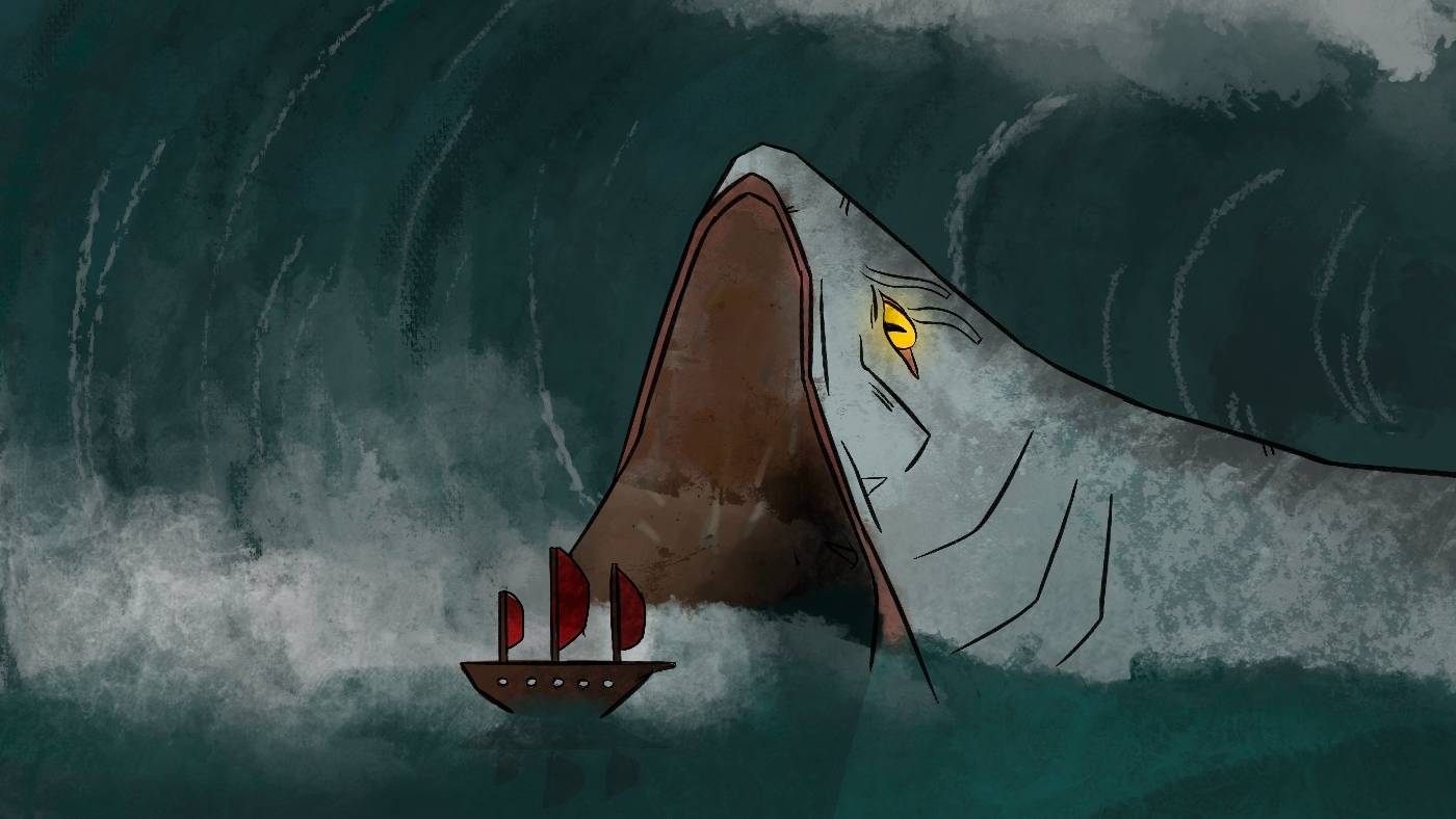 The Dandan's sheer size may strike fear in the heart of those who see it, but it will die instantly if it hears a human voice (MEE/Mohamad Elaasar)