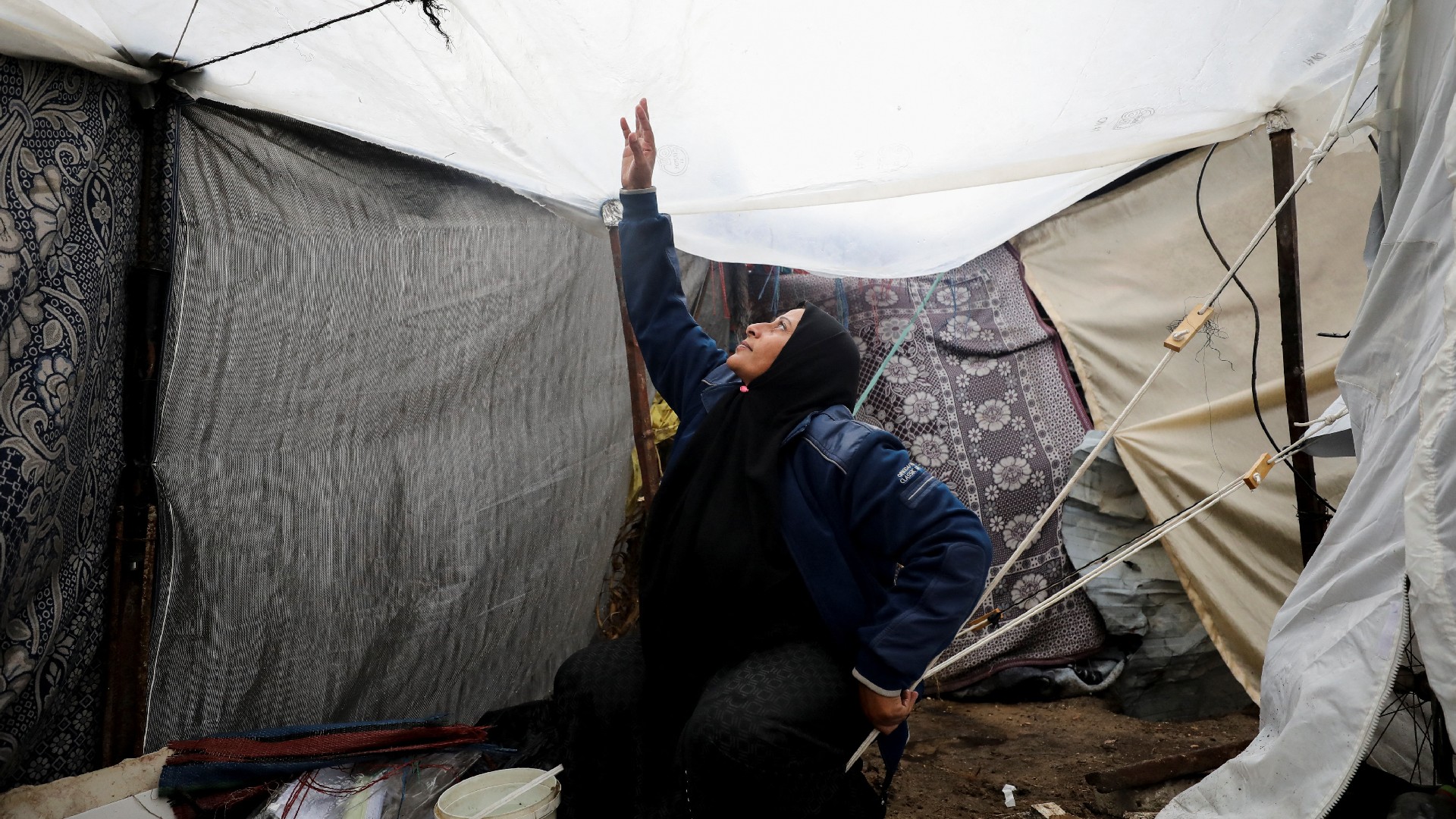 Displaced palestinian Gaza City
