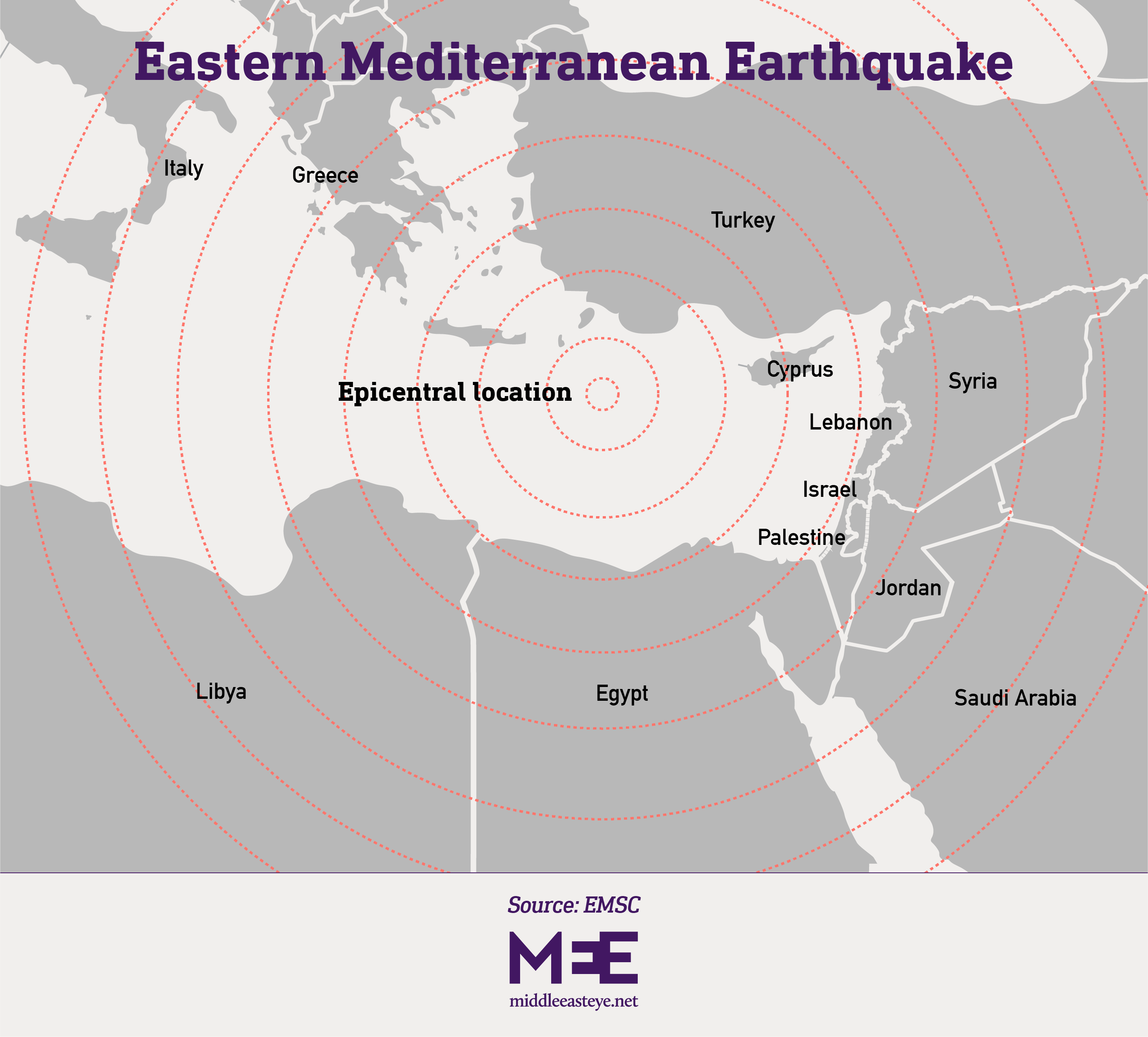 Earthquake map