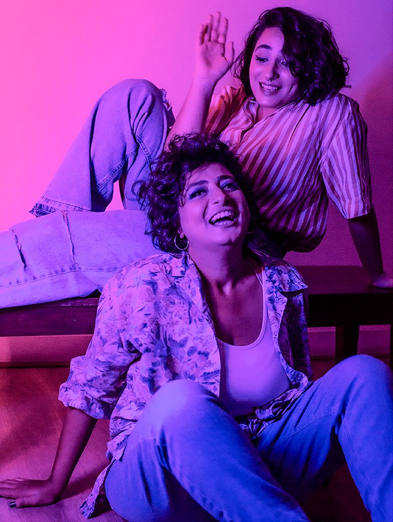 Elbouma sister-duo Marina (L) and Mariam Samir (R) (Nermeen Hegazi)