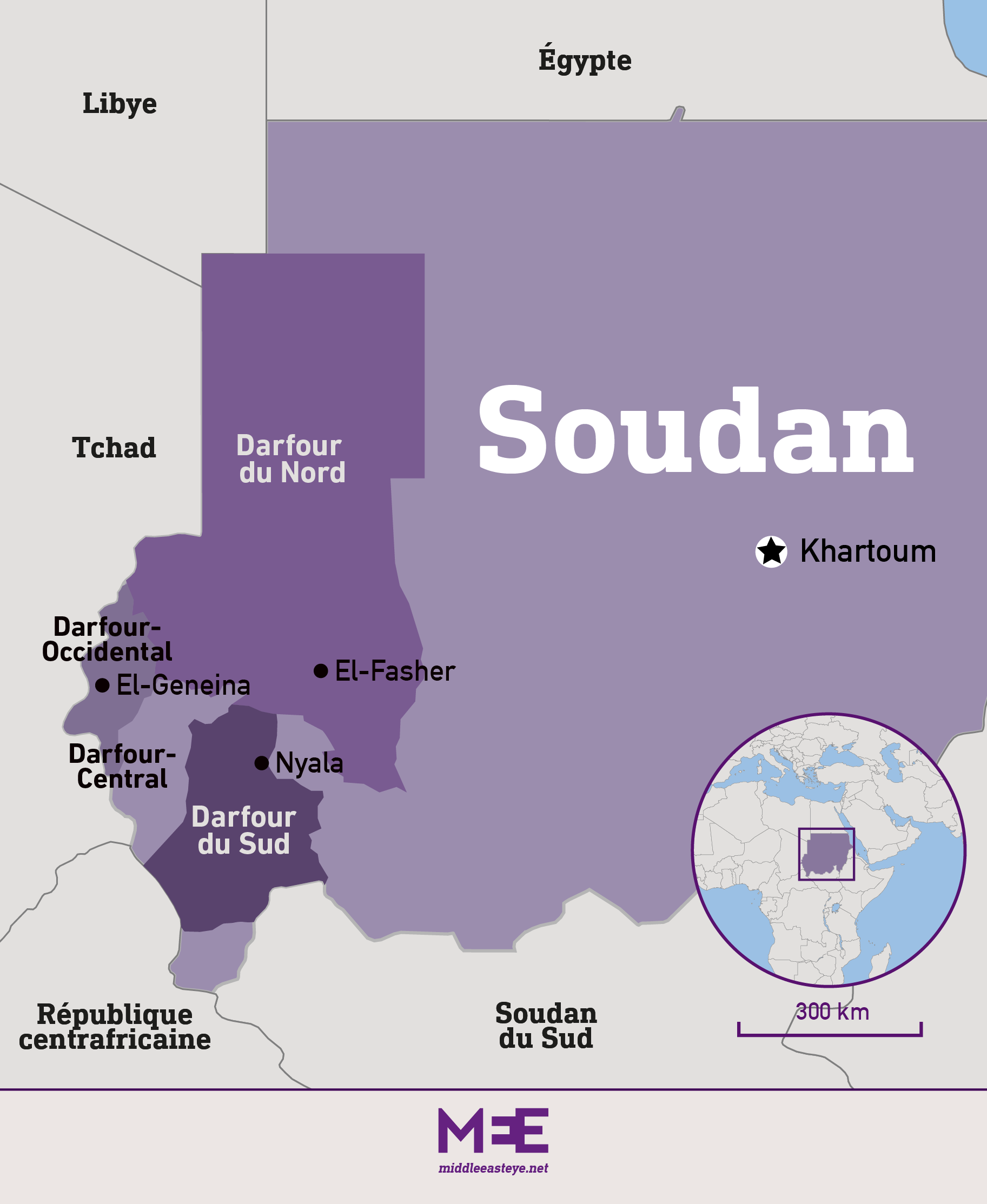 carte soudan darfour