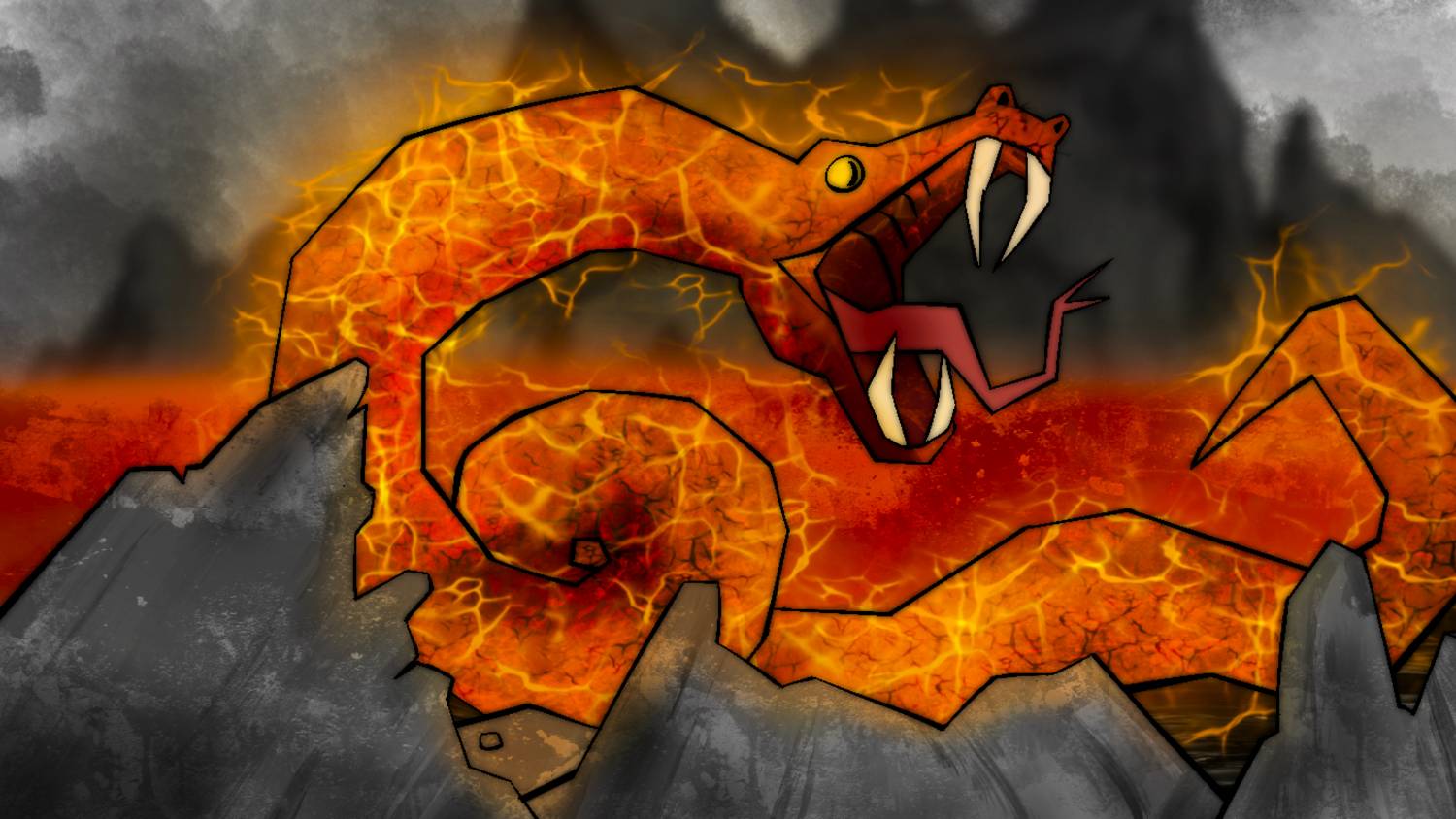 Falak shares many similarities to Jormungand from Norse lore, also a giant serpent lying in wait to swallow the earth (MEE/Mohamad Elaasar)