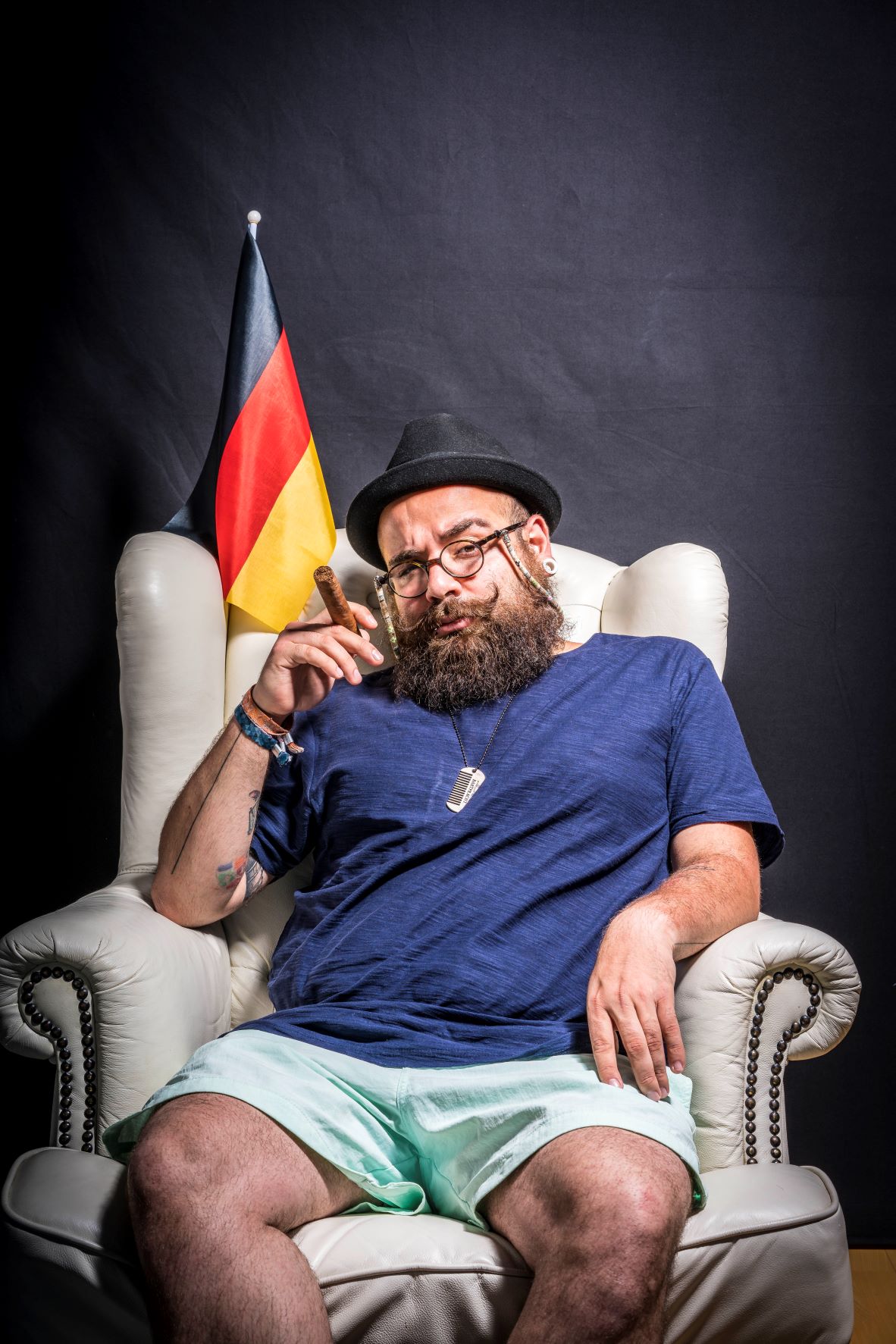 Firas al-Shater poses for a photograph (MEE/Lutz Jakel)