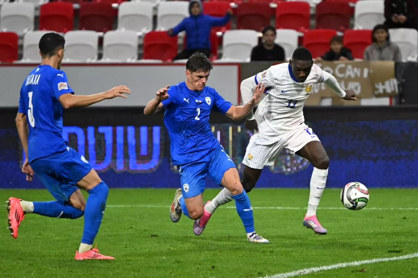 The first leg of Uefa Nations League football match between Israel and France was played in Budapest on 10 October (AFP/Attila Kisbenedek)