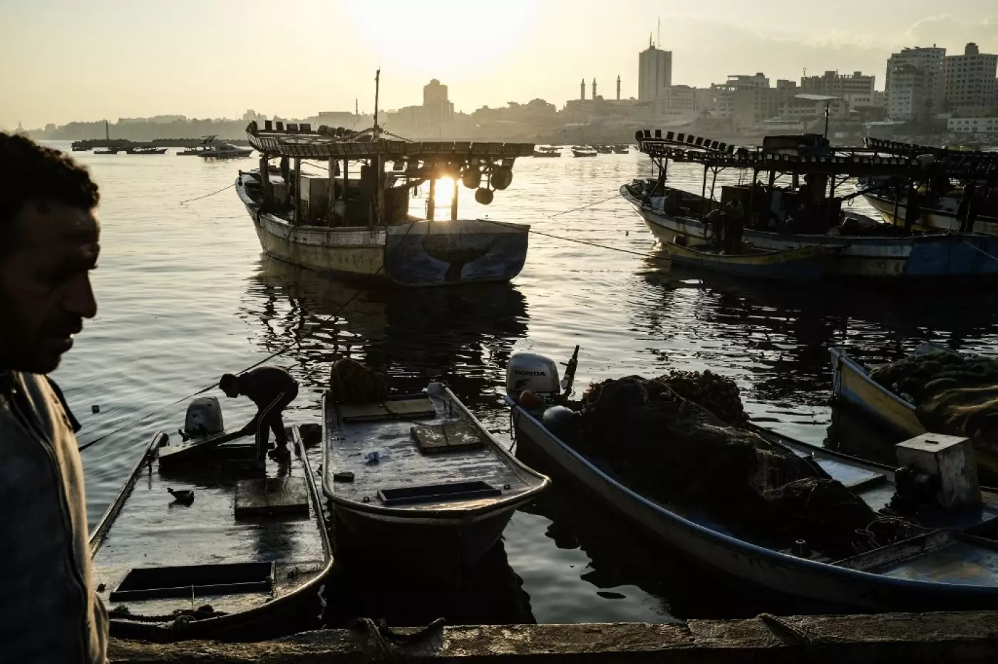 palestinian fishermen gaza city