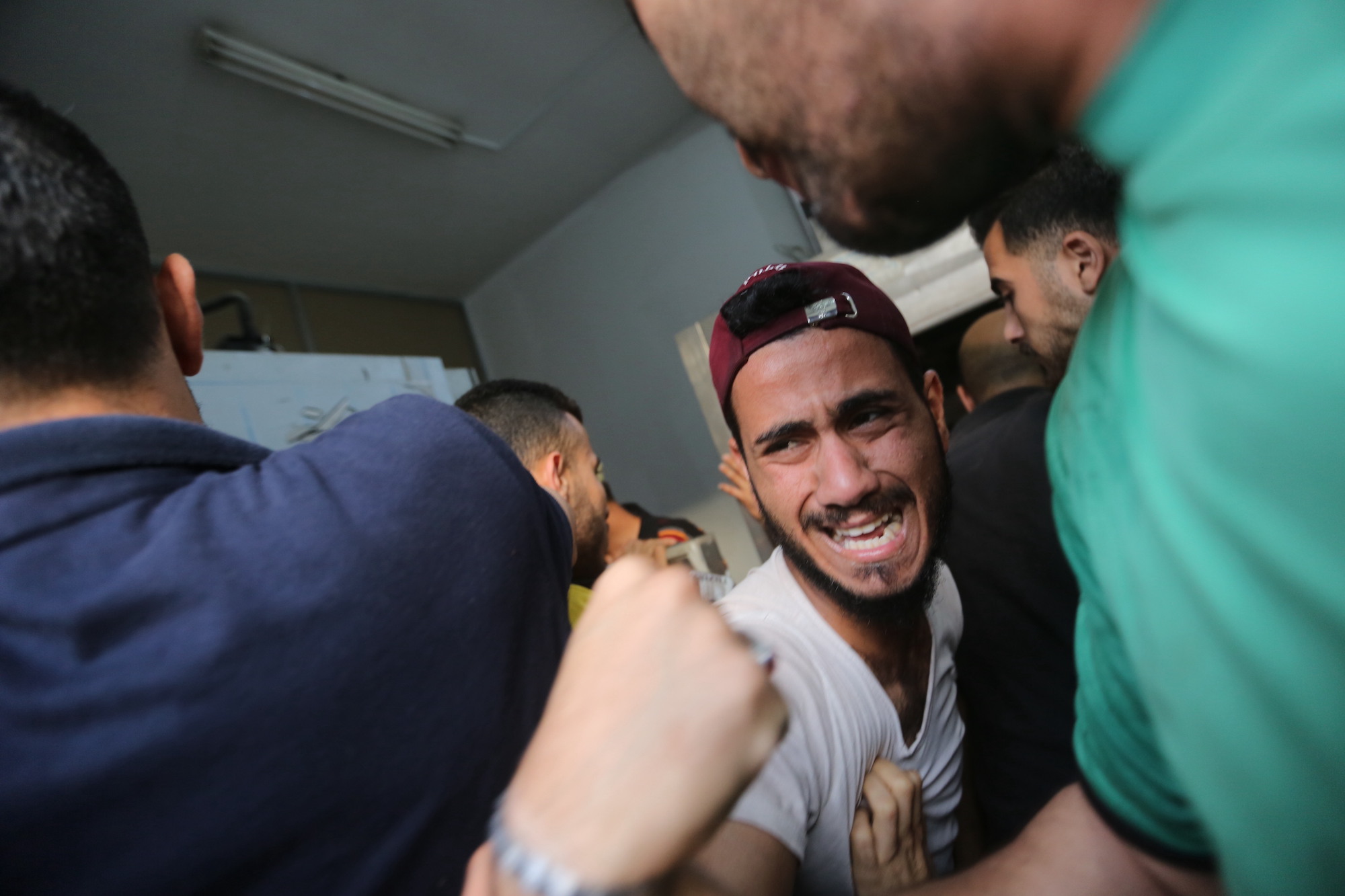 Gaza bombing mourner